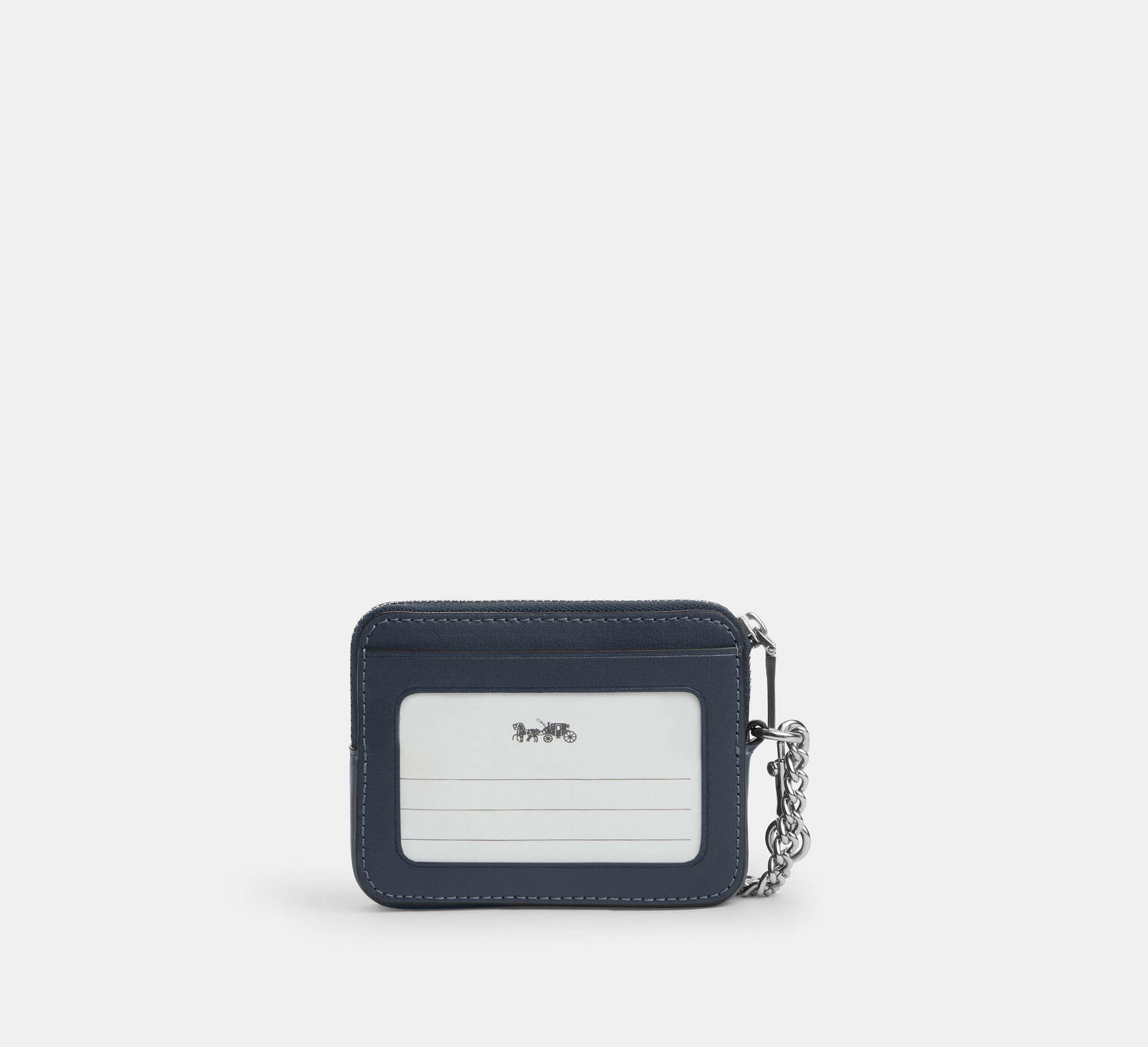 COACH Zip Card Case With Quilting in Blue Lyst UK