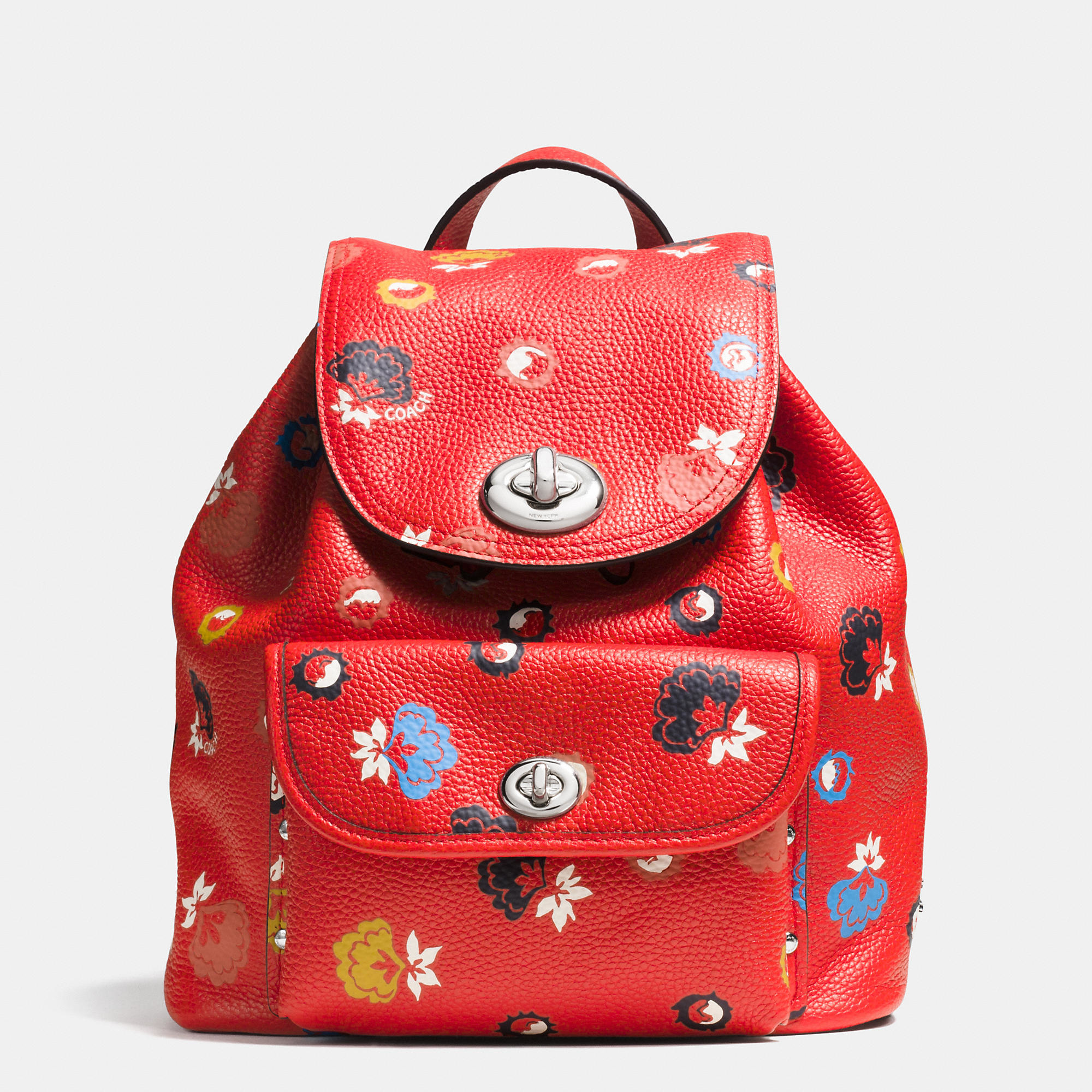 coach floral mini backpack