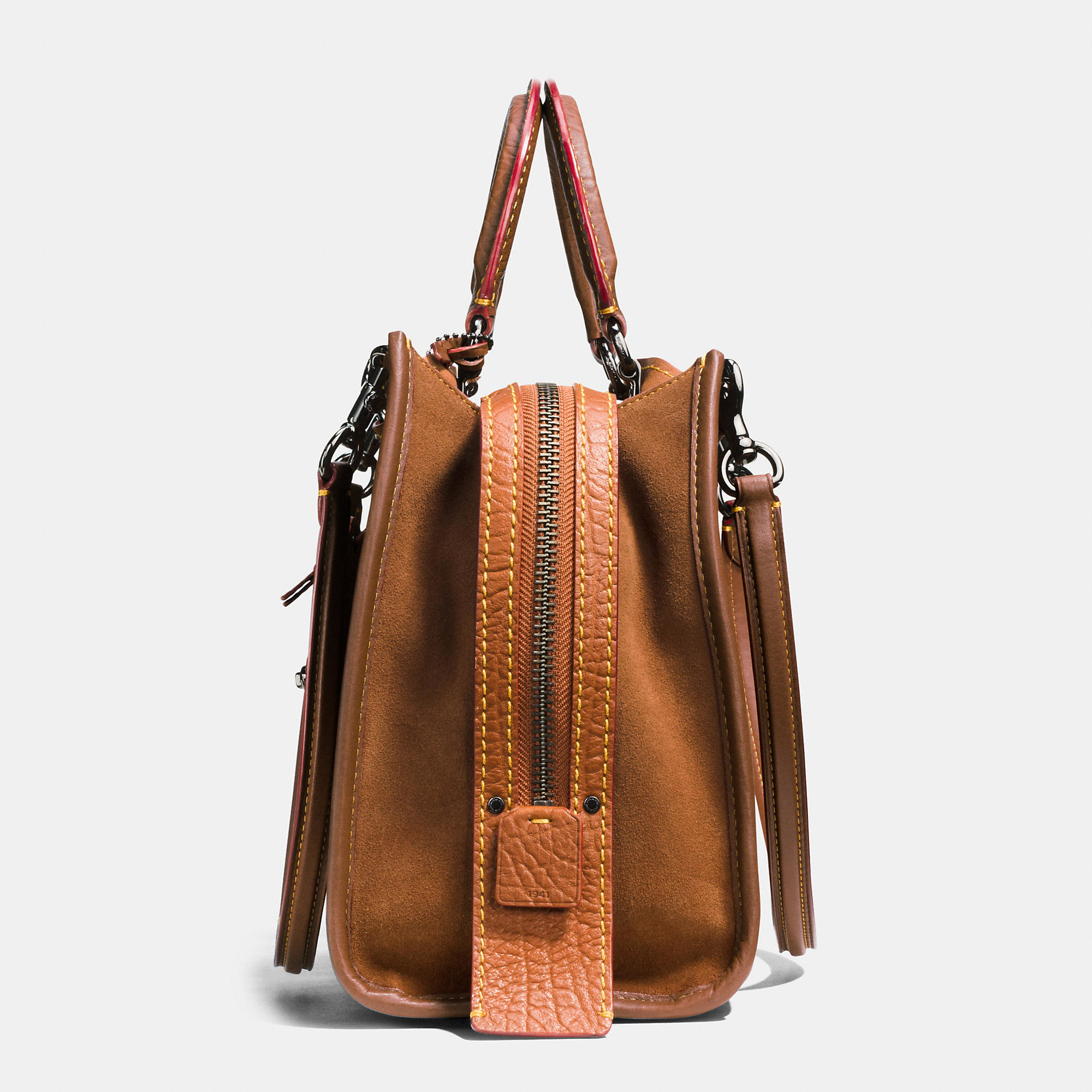 COACH Rogue Bag In Suede in Gray Lyst - Main Image