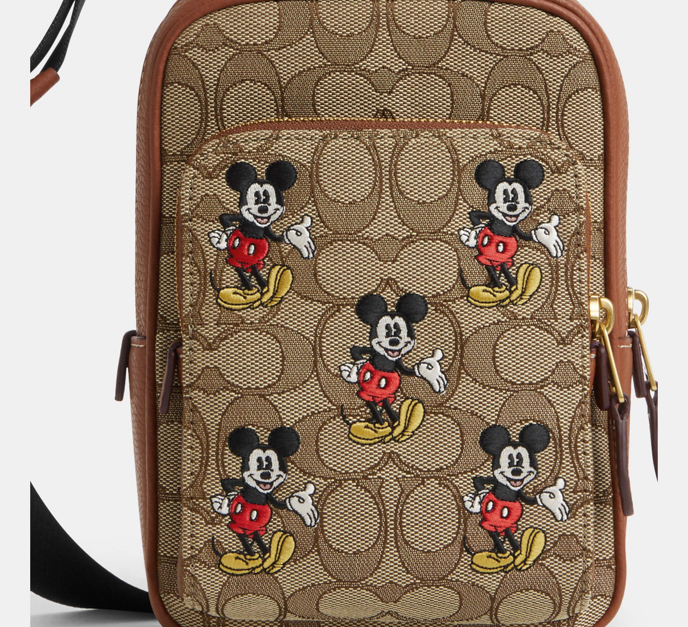 COACH Disney X Coach Track Pack 14 With Print Beige Fabric Lining in Natural for Men Lyst UK