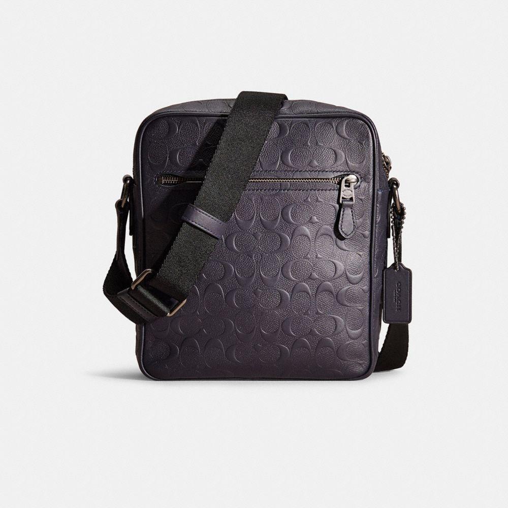 COACH Restored Metropolitan Flight Bag In Signature Leather in Black for Men Lyst