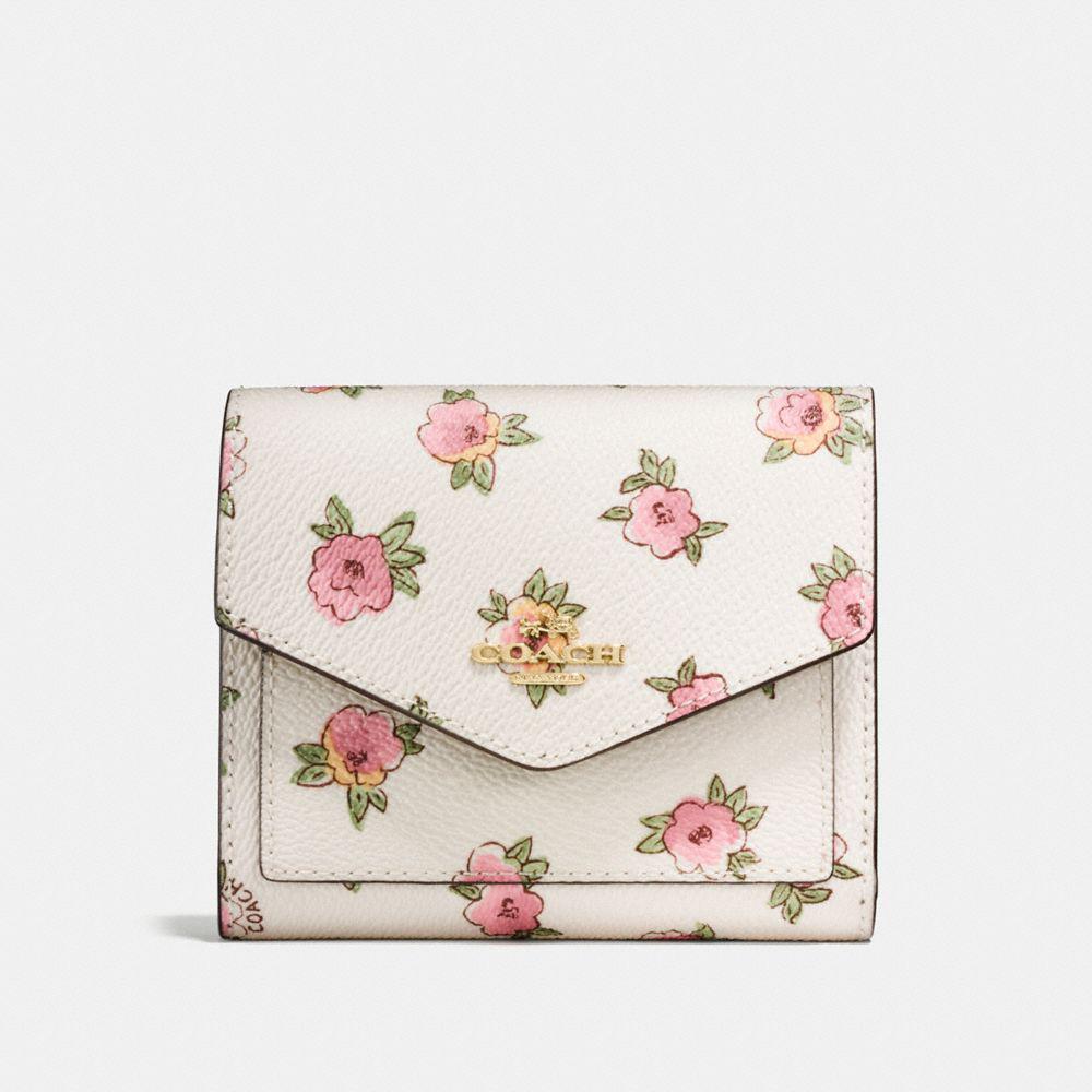 COACH Small Wallet With Flower Patch Print | Lyst