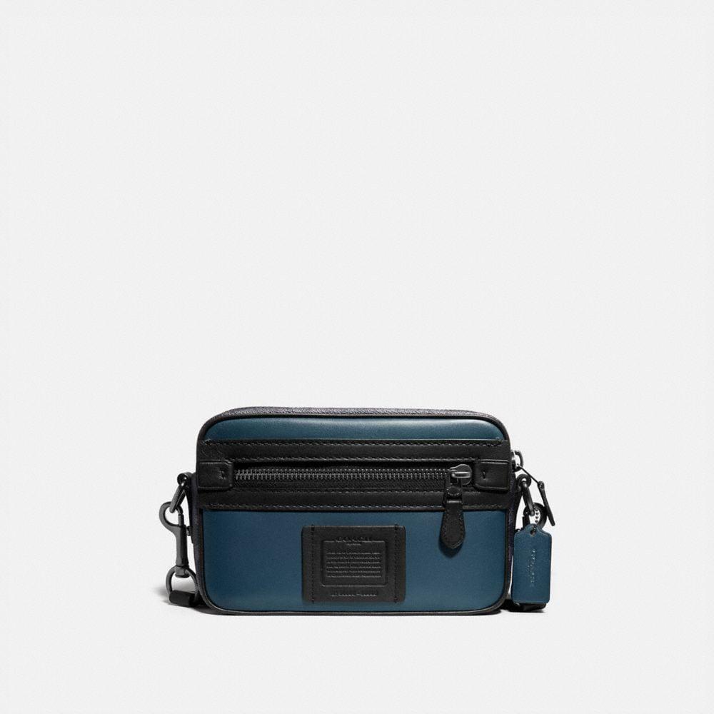 COACH Academy Crossbody With Signature Canvas Blocking in Blue for