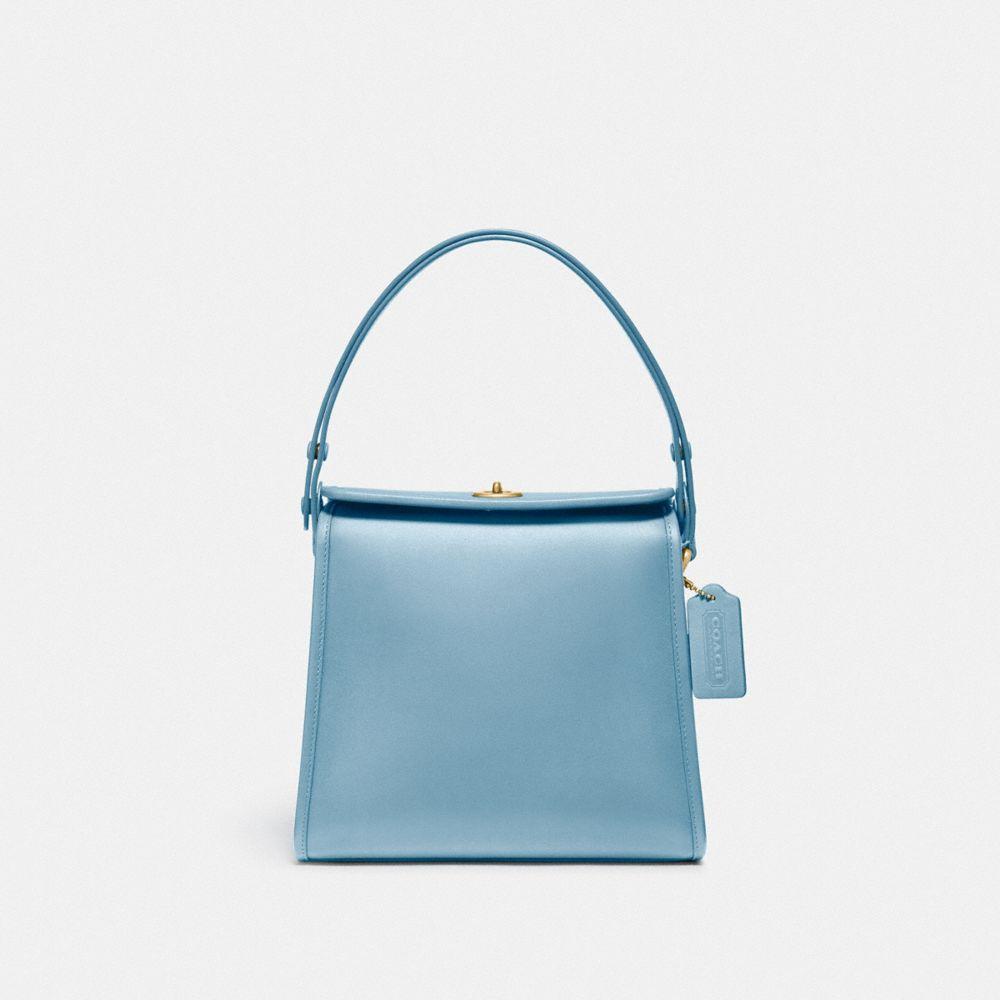 COACH Turnlock Shoulder Bag in Blue | Lyst