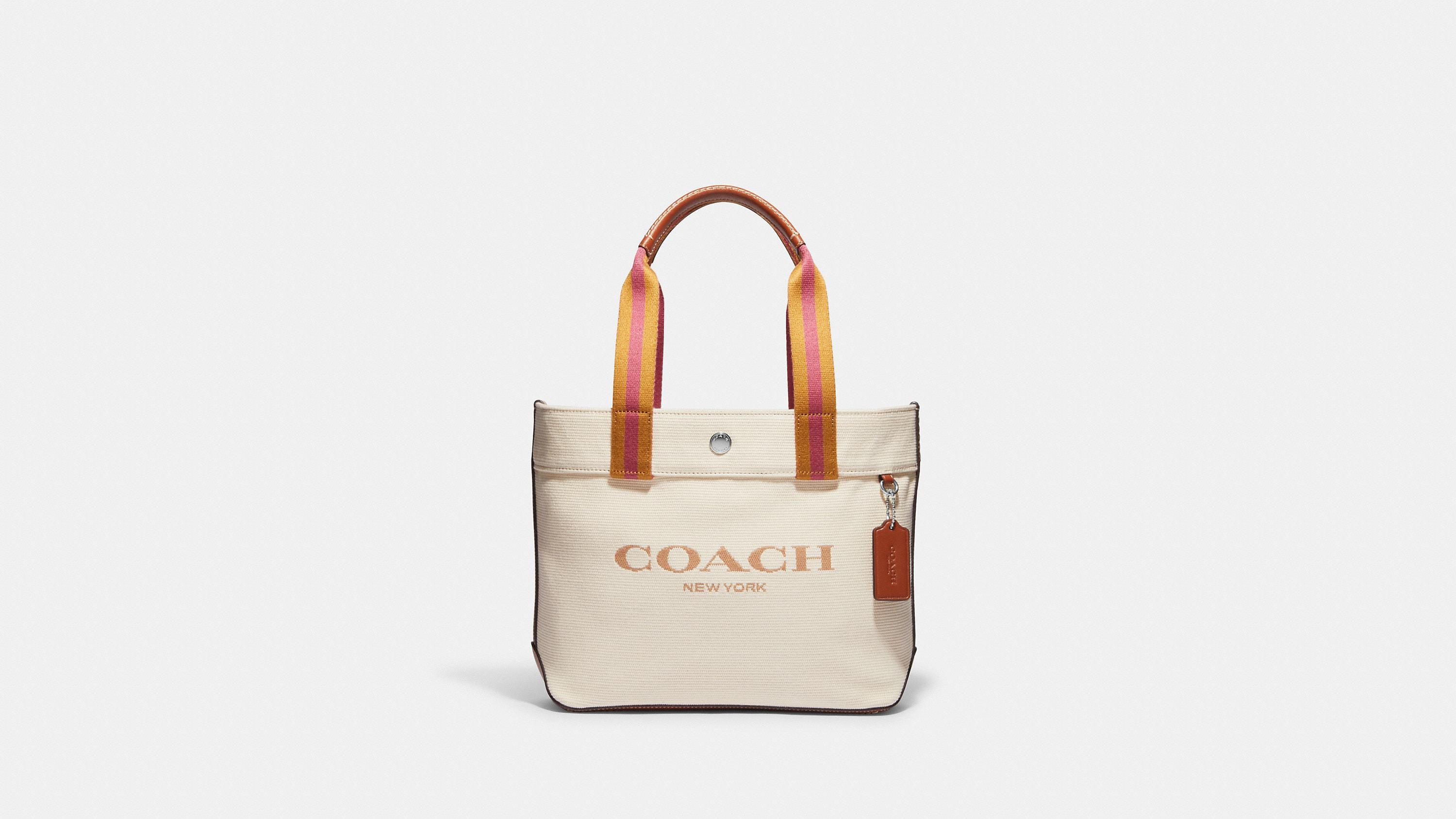 COACH Small Canvas Tote Bag in Black | Lyst UK