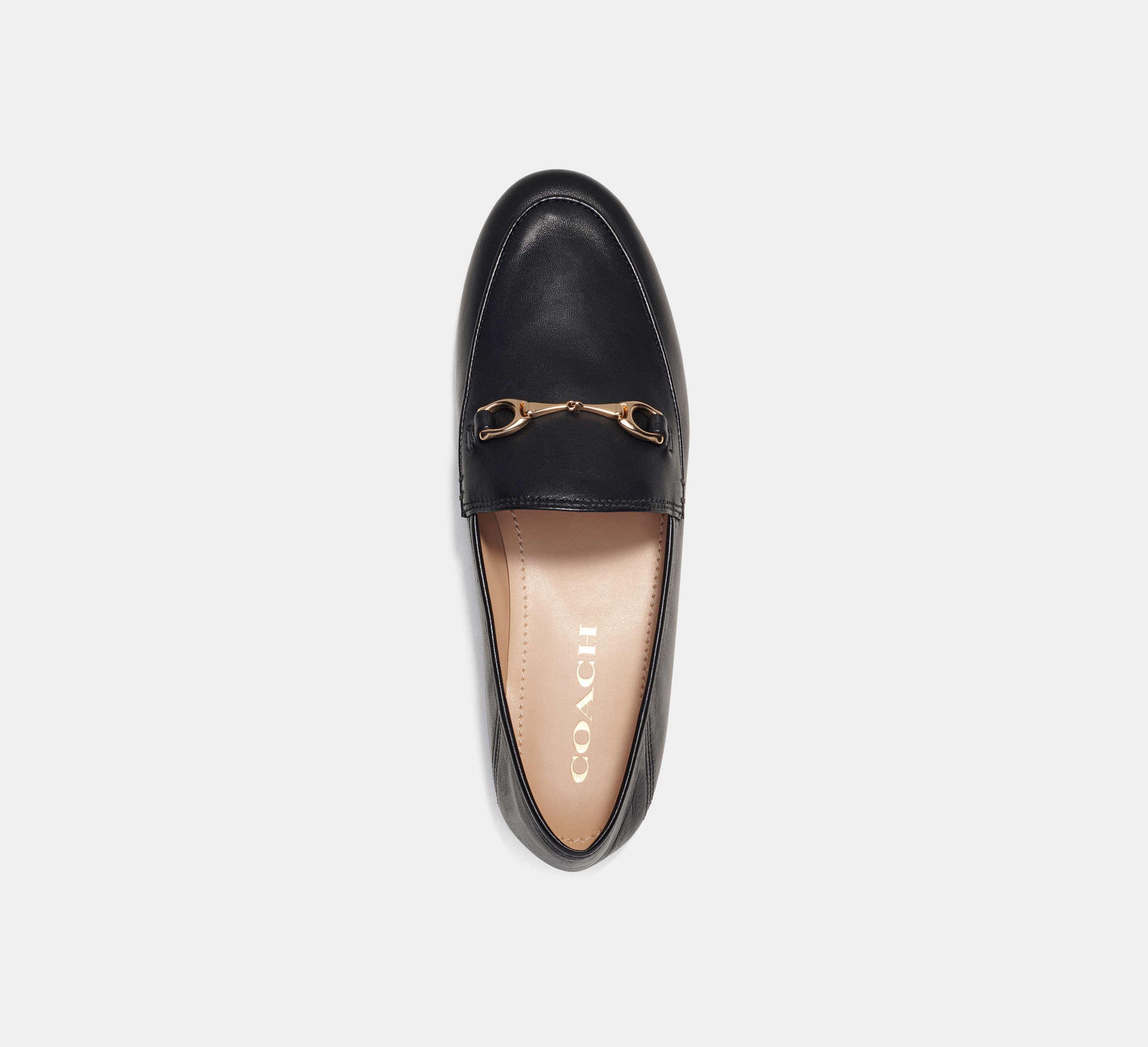 COACH Haley Leather Loafer ブラック 8C COACH Haley Loafer in Black | Lyst UK