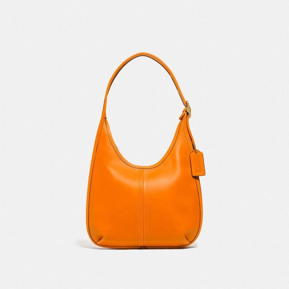 COACH Leather Ergo Shoulder Bag in Orange - Lyst