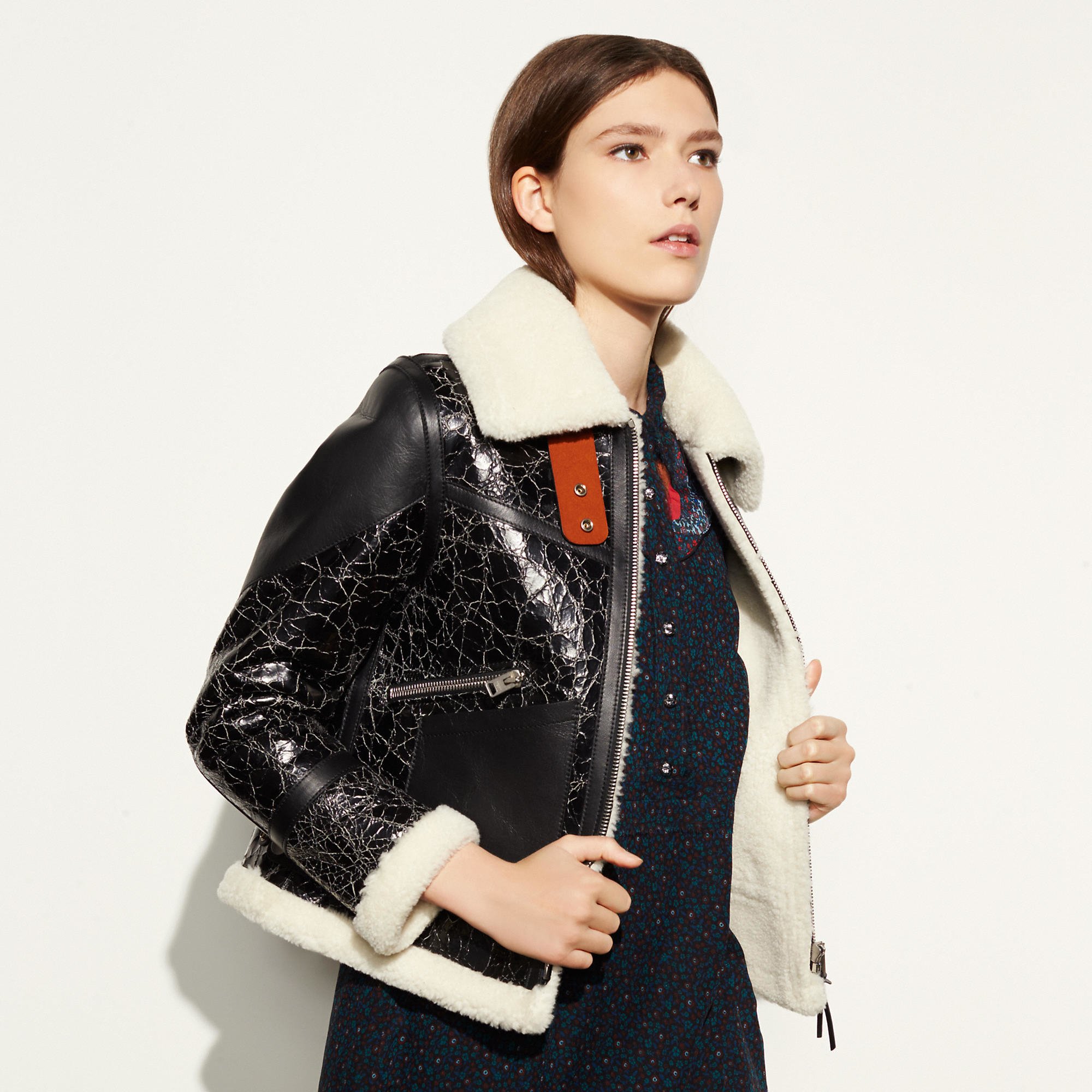 coach shearling aviator jacket