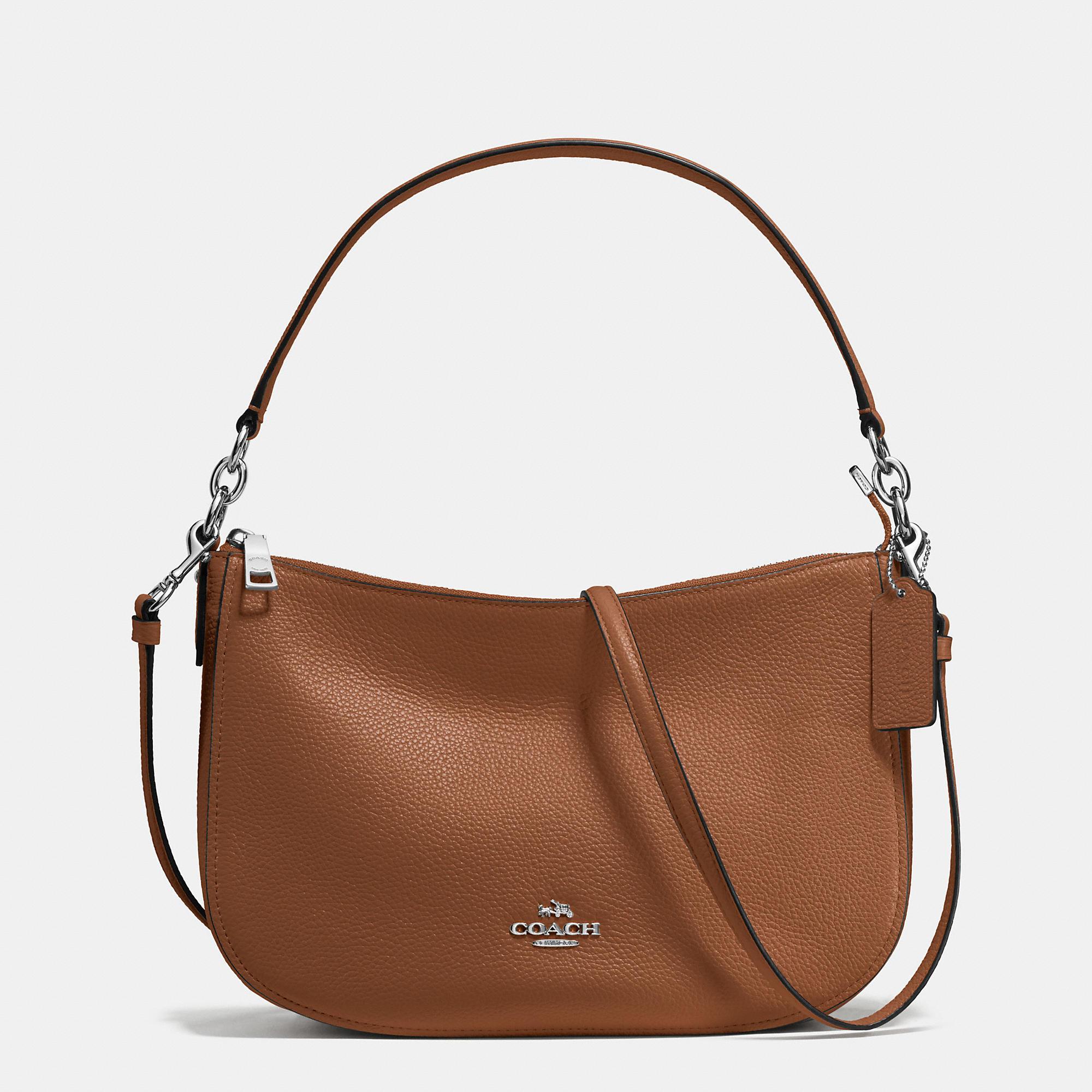 Lyst - Coach Chelsea Crossbody In Polished Pebble Leather in Metallic