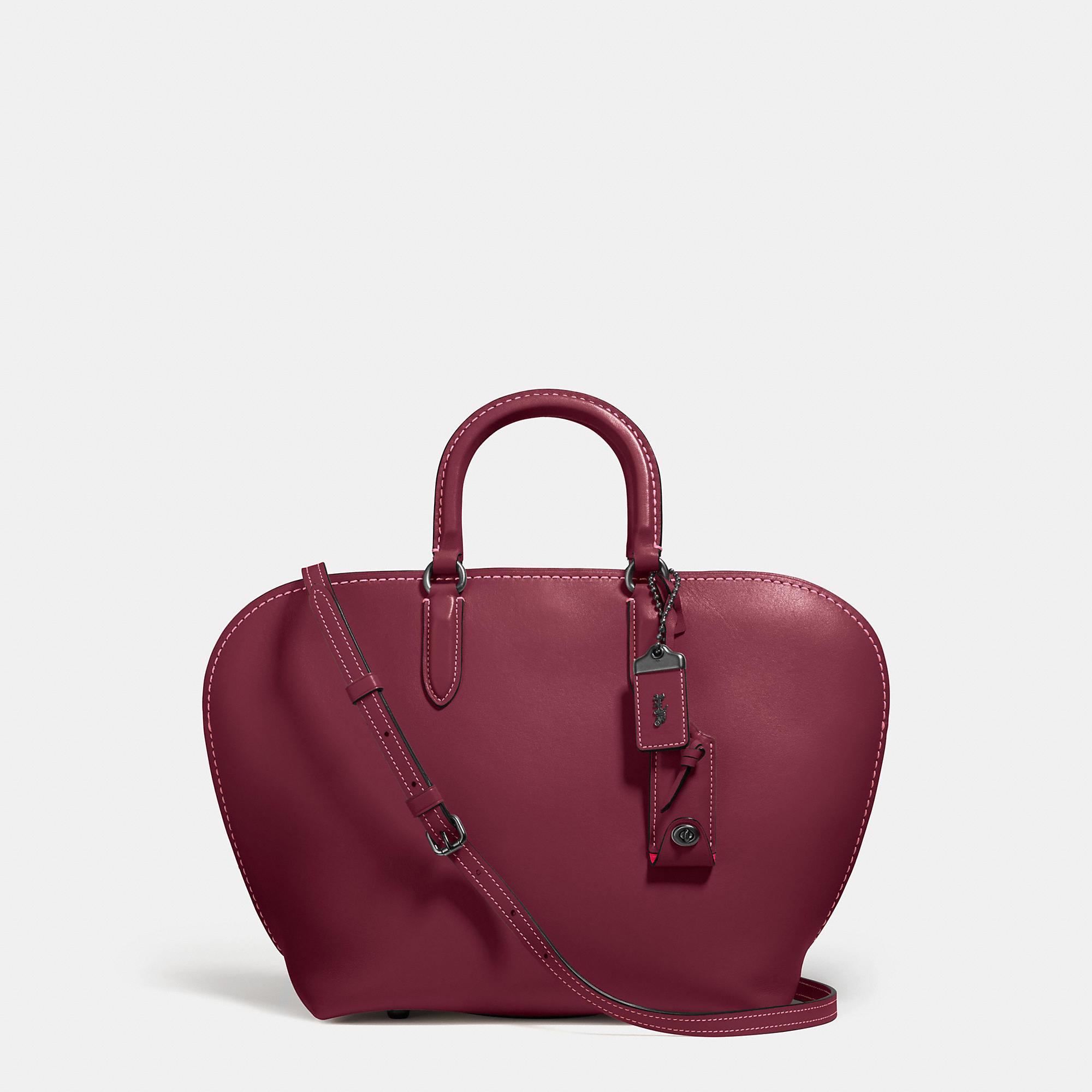 purple coach satchel