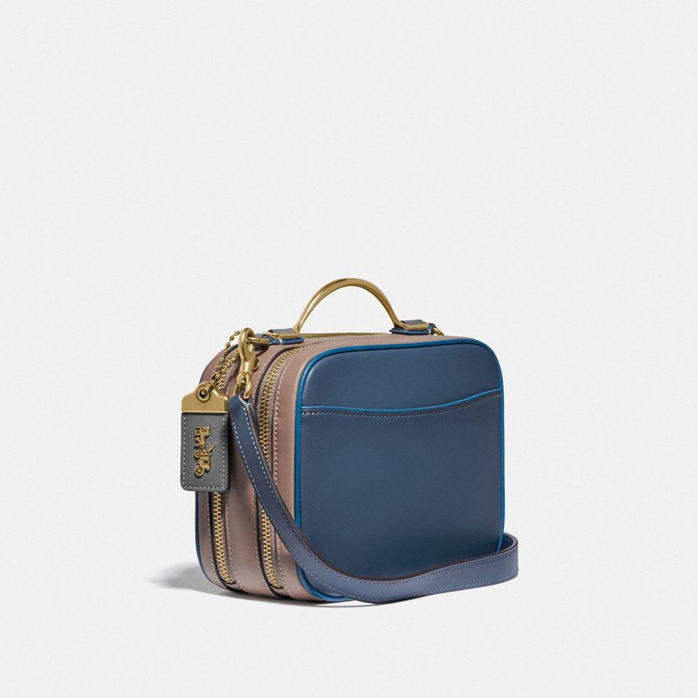 COACH Leather Riley Lunchbox Bag In Colorblock in Blue - Lyst