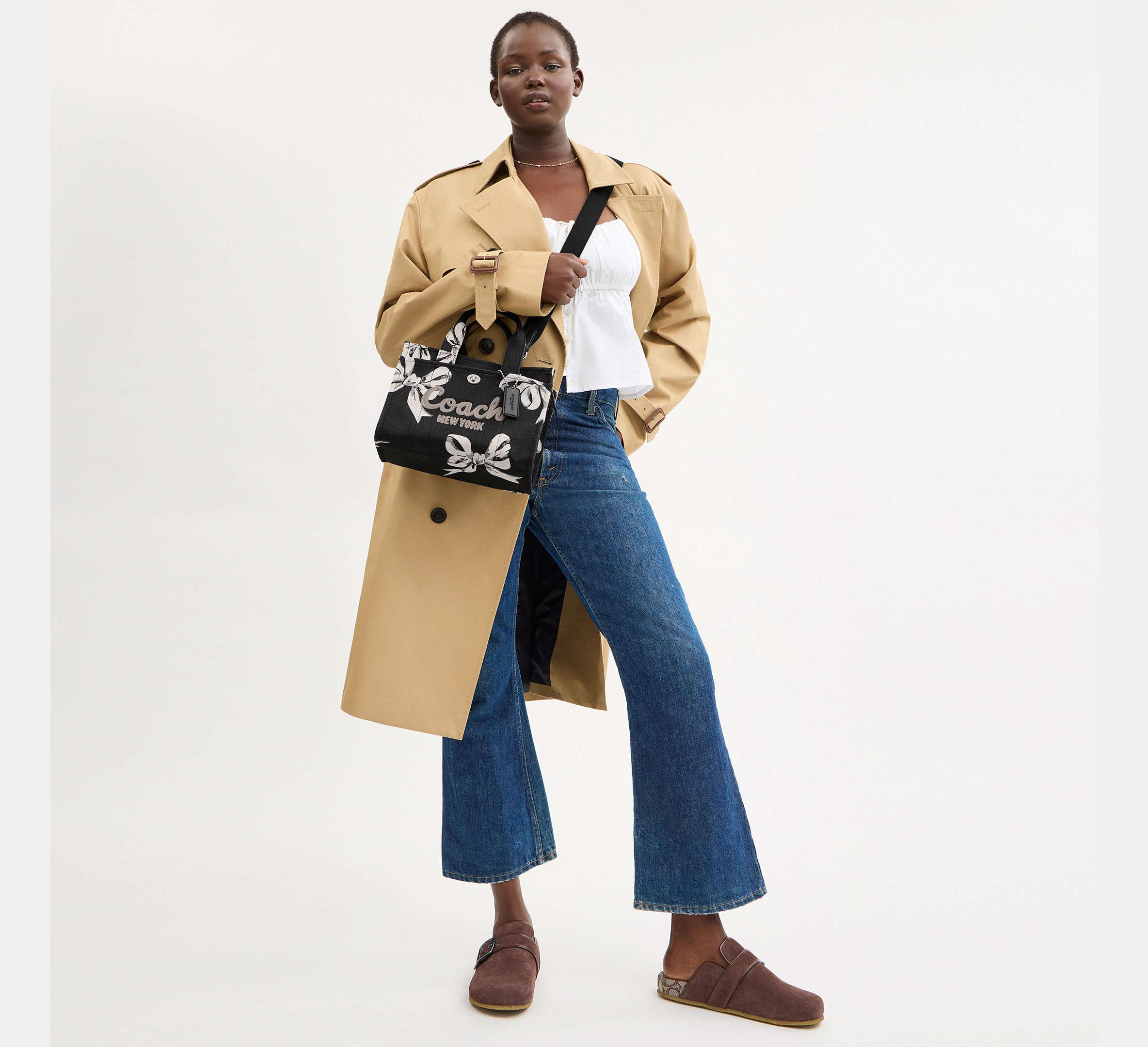 COACH Cargo Tote Bag 26 With Bow Print in Black | Lyst UK