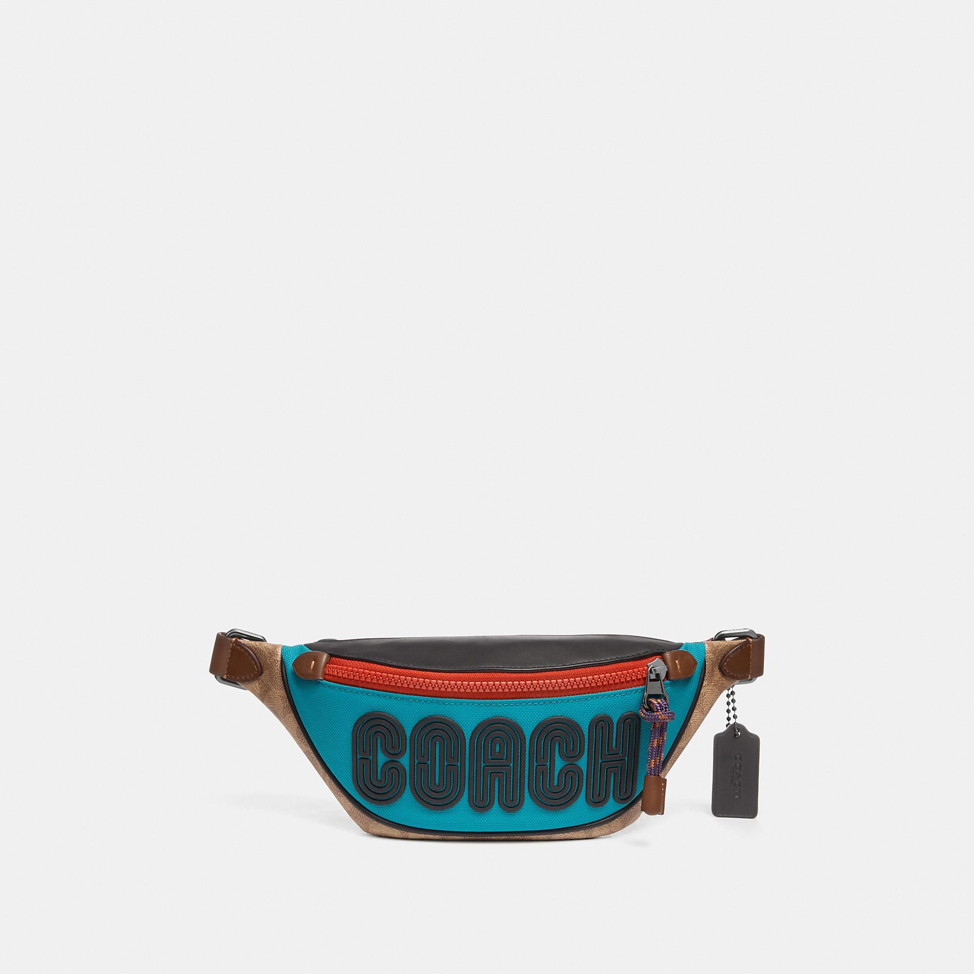 coach rivington belt bag with coach print