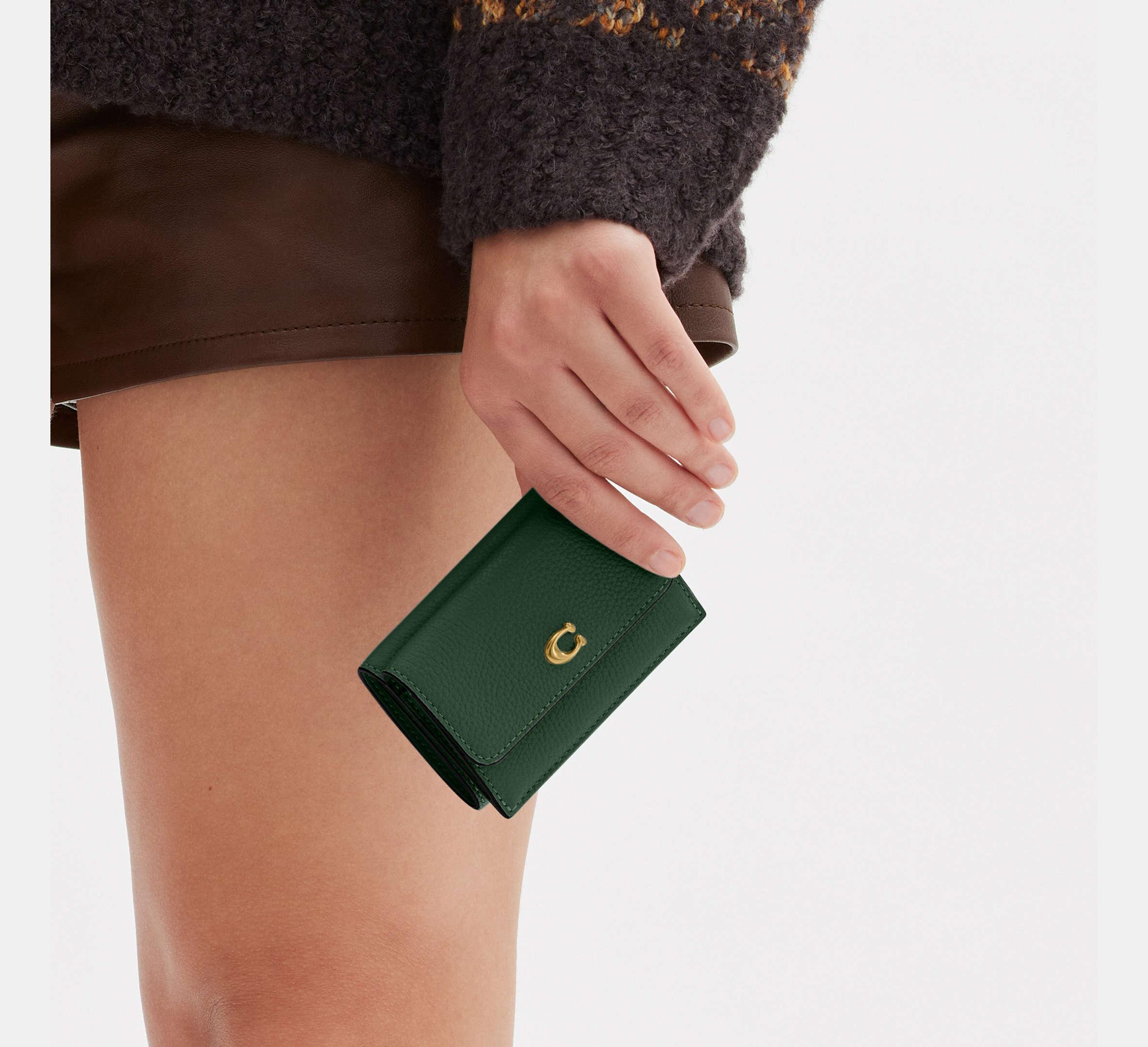 Coach mini trifold wallet hotsell