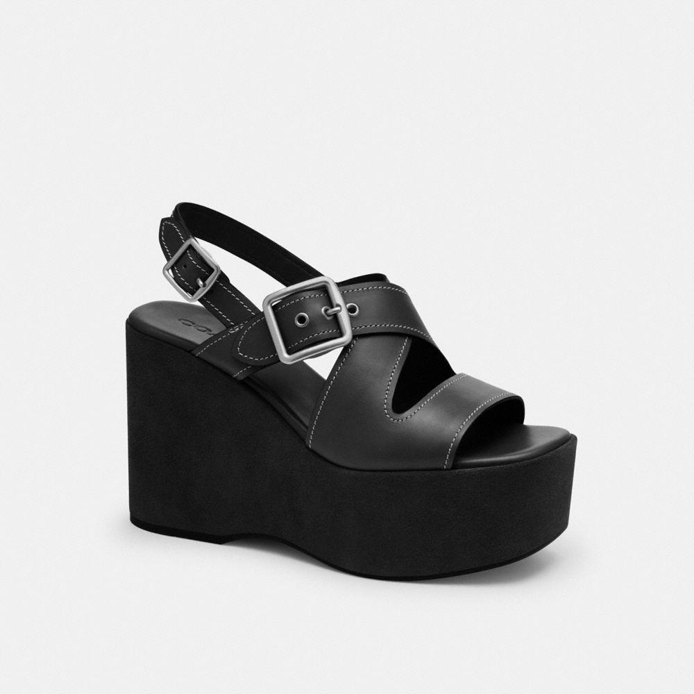 ★ COACH ★Archival Buckle Wedge★ 大人気 coach-Black-Archival-Buckle-