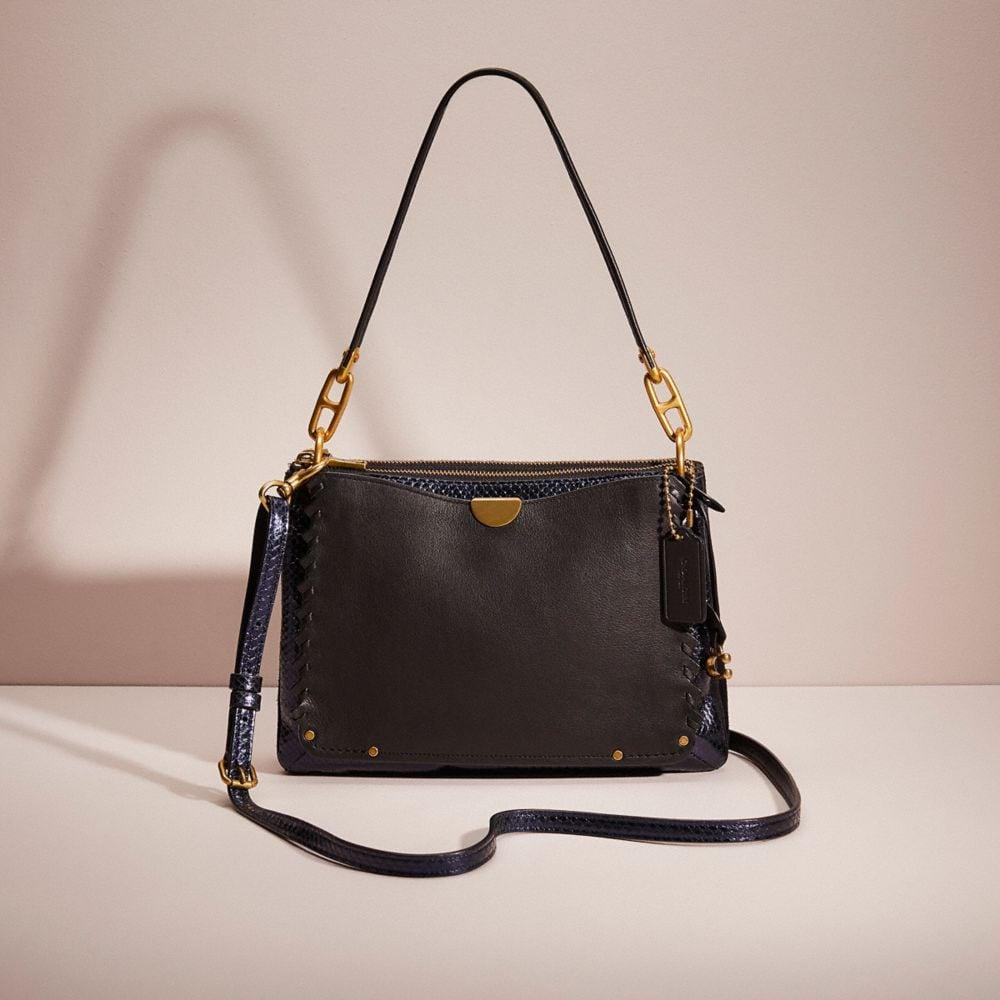 COACH Restored Dreamer Shoulder Bag With Whipstitch And Snakeskin