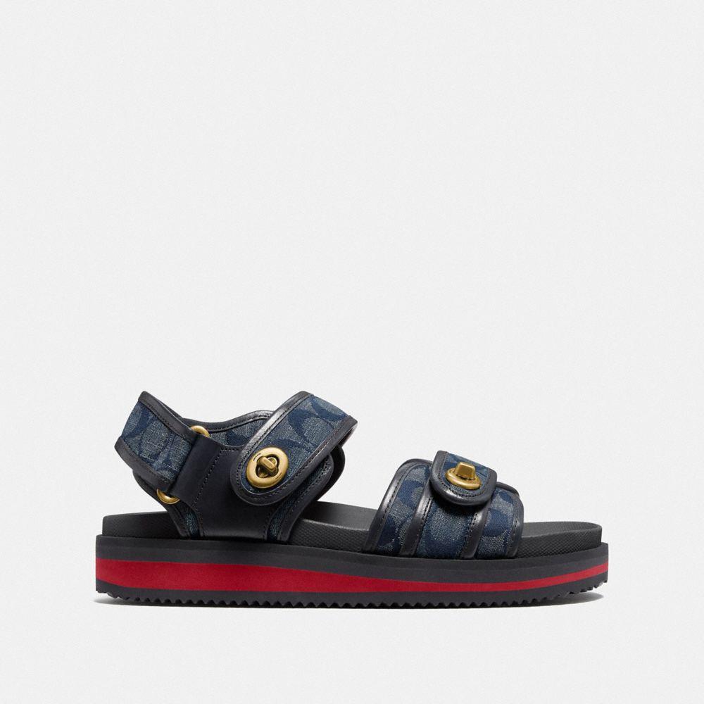 coach turnlock sandals