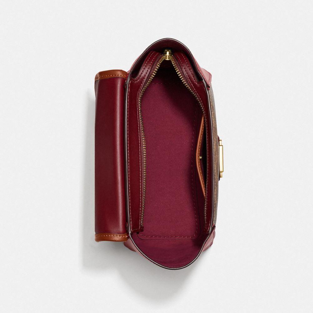 Courier Carryall In Colorblock Signature Canvas With Snakeskin