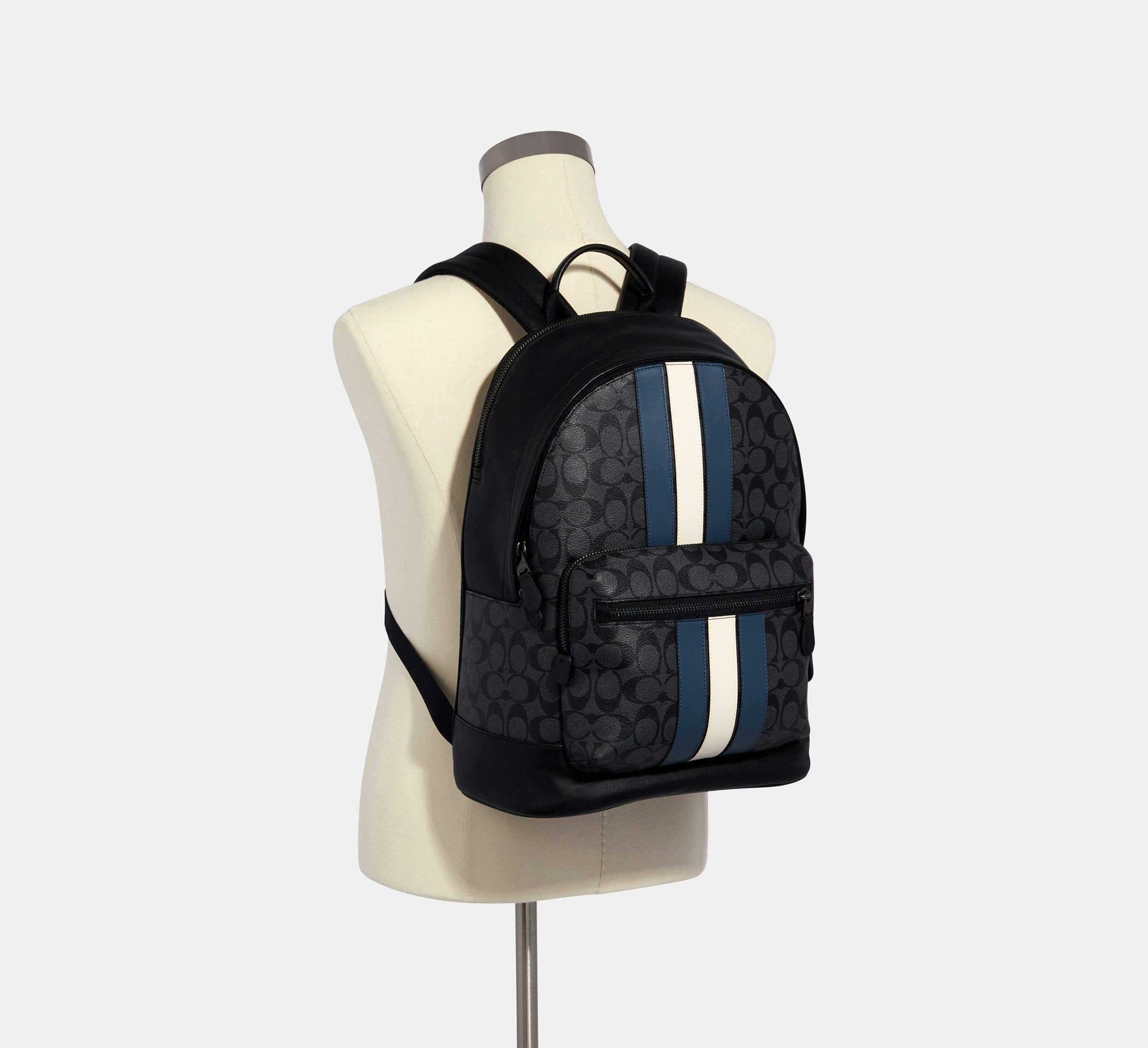 Blue coach online backpack