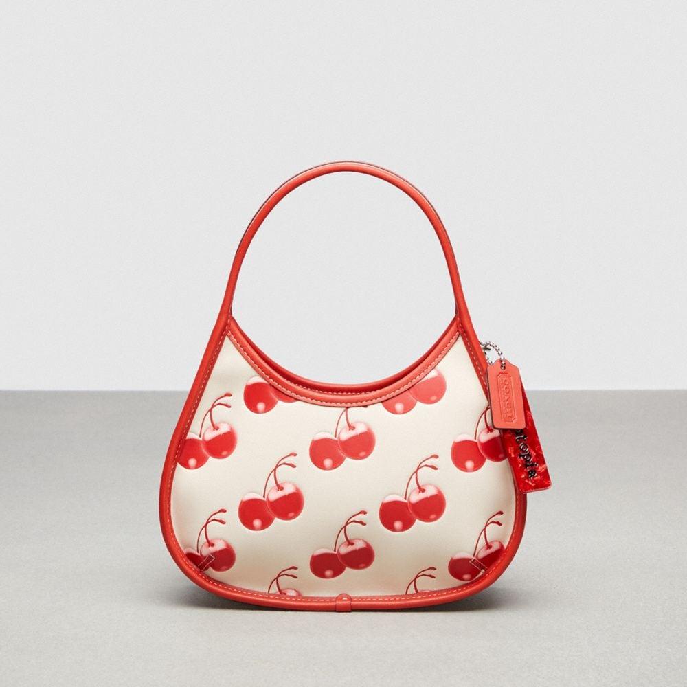 COACH Ergo Shoulder Bag In Topia Leather With Cherry Print in Red Lyst