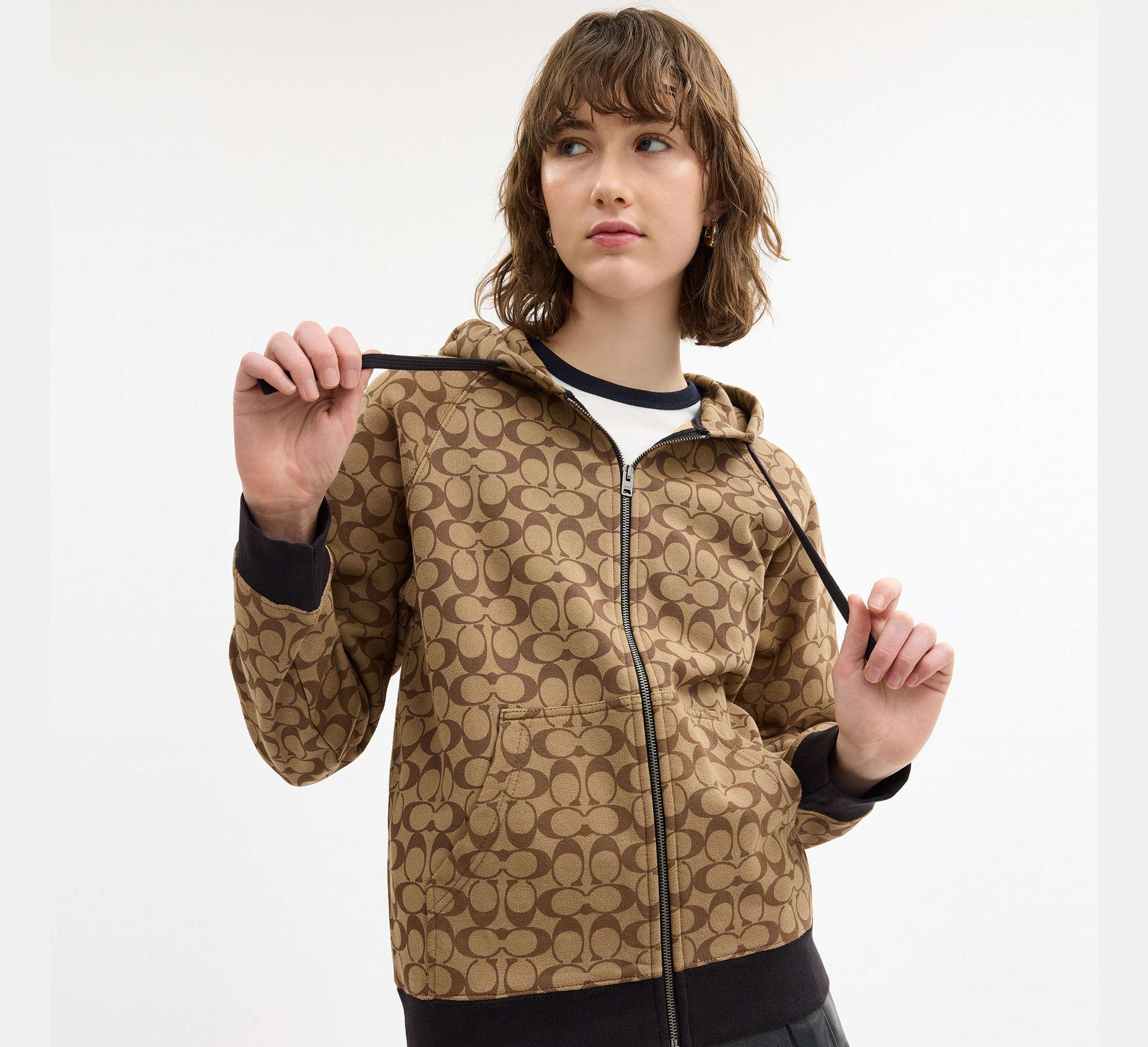 COACH All Over Signature Zip Hoodie in Black Lyst UK