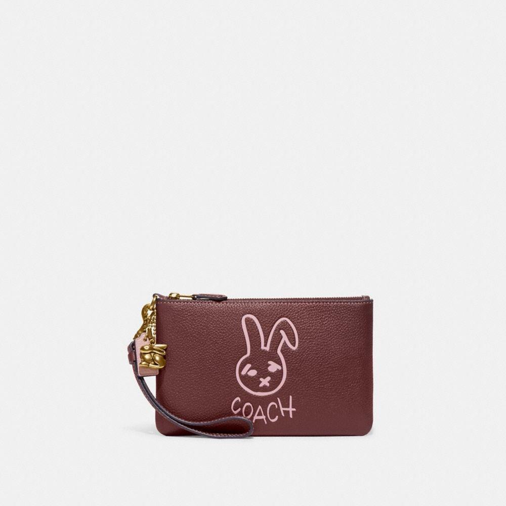 COACH Lunar New Year Small Wristlet With Rabbit in Purple Lyst