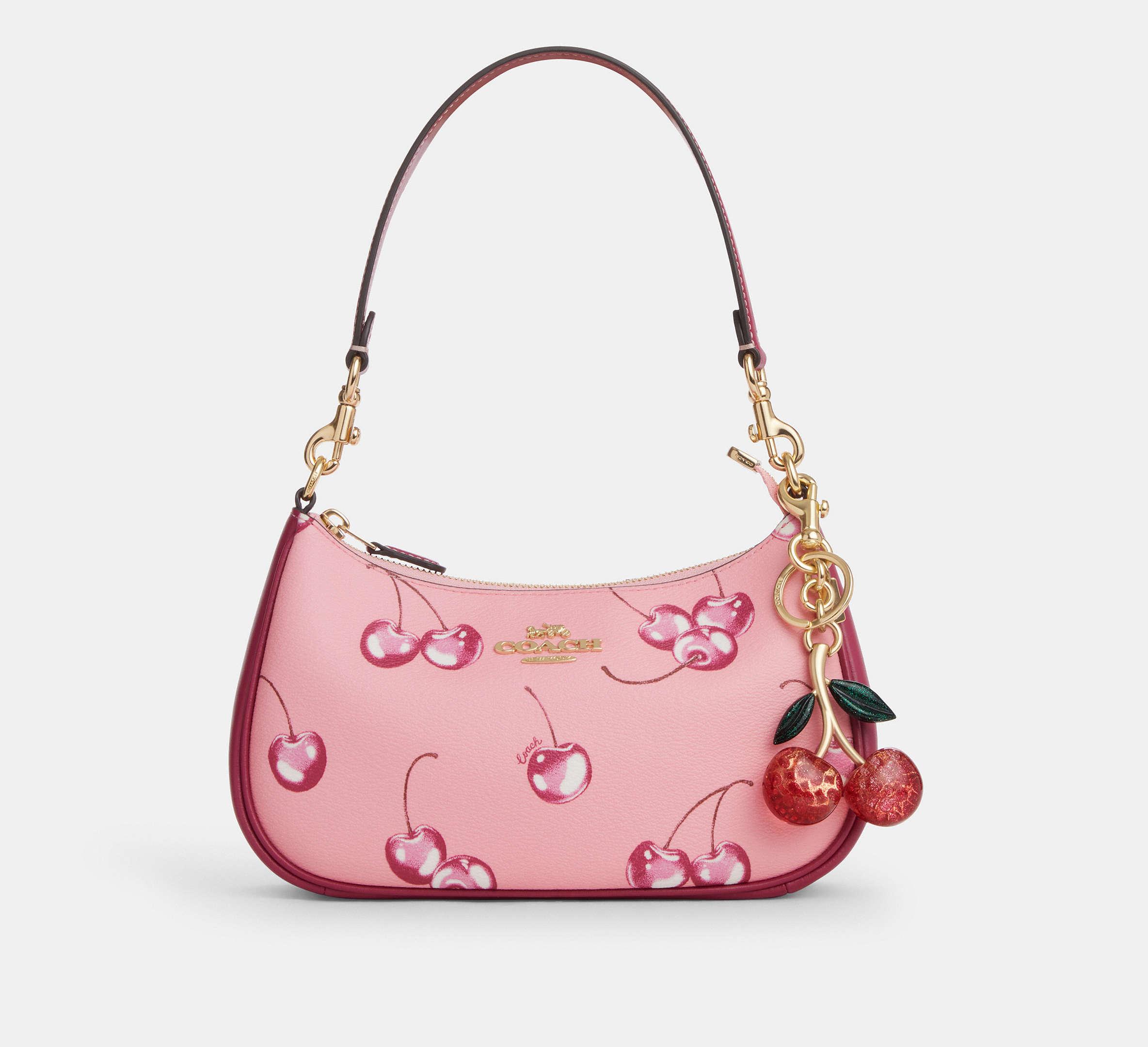 希少✨COACH Strawberry Signature Pink Charm Coach strawberry charm - Gem