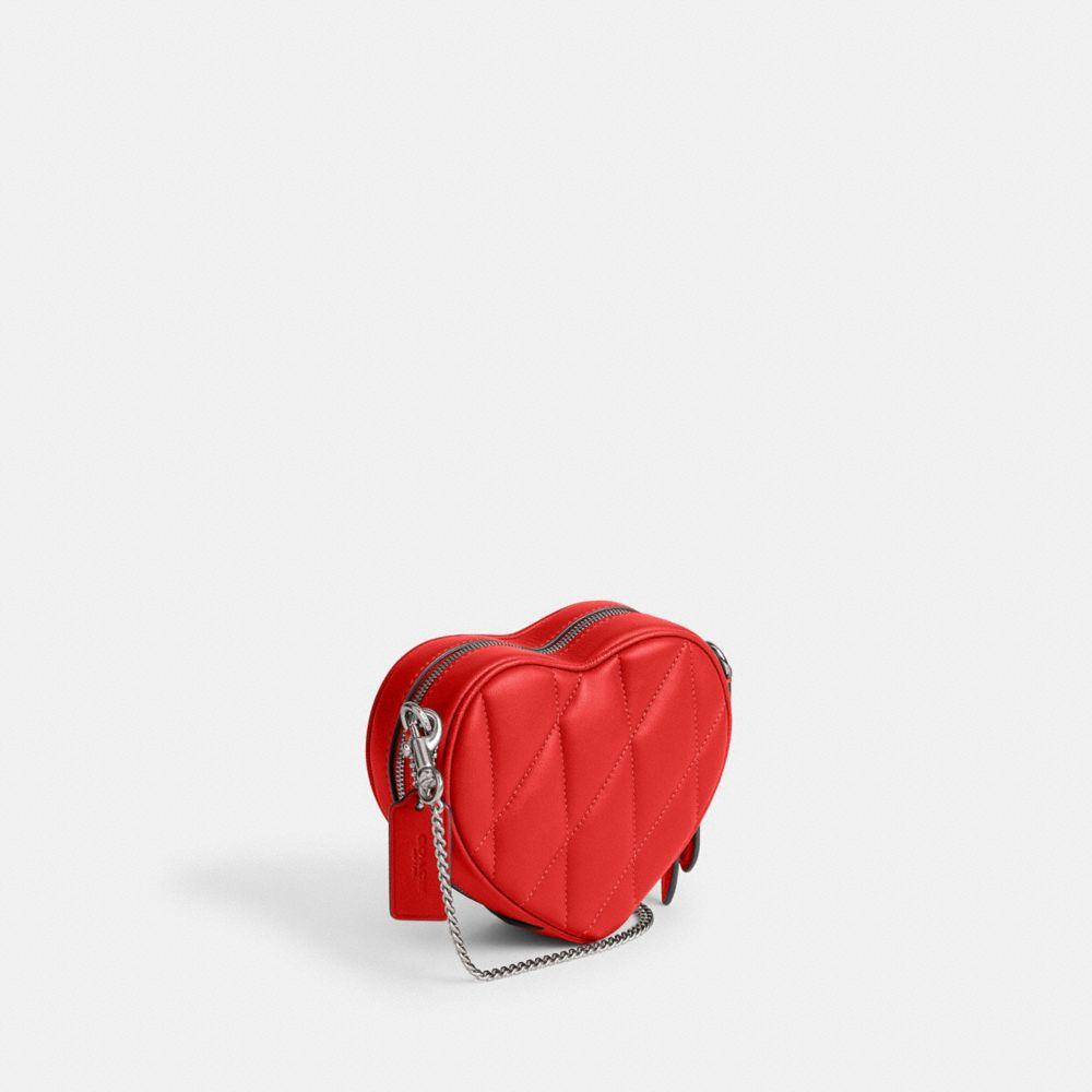 COACH Heart Crossbody Bag 14 With Pillow Quilting in Red | Lyst