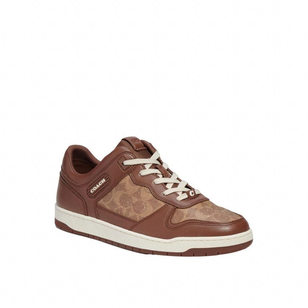 COACH C201 Sneaker In Signature Canvas in Brown for Men Lyst