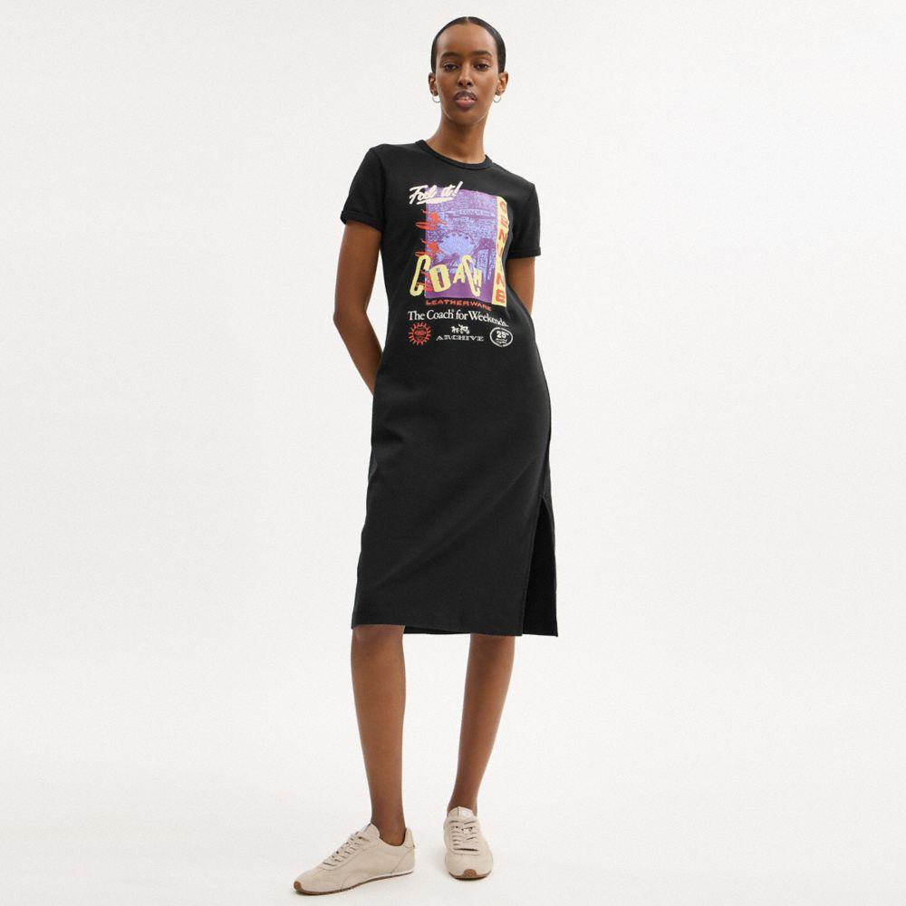 【 COACH 】90'S フィット Tシャツ ドレス COACH 90s Fit T Shirt Dress in Black | Lyst
