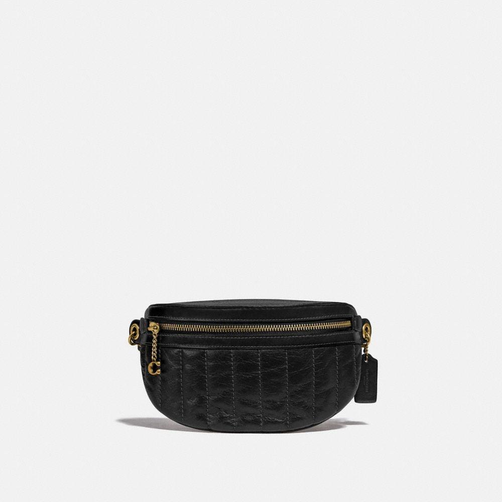 COACH Chain Belt Bag With Quilting in Black | Lyst