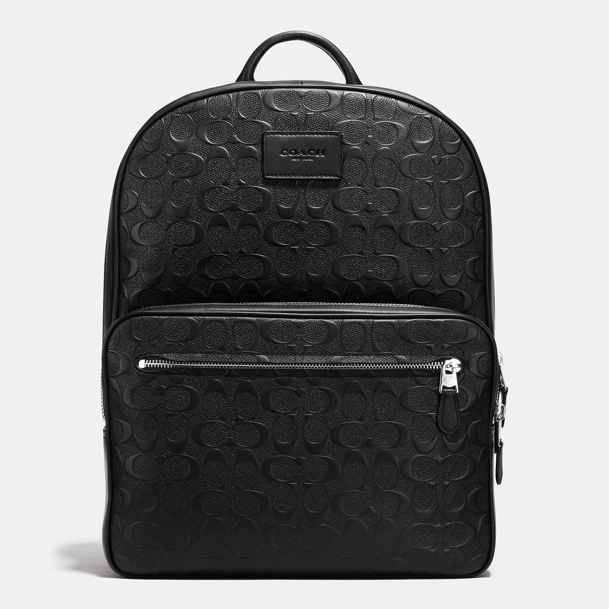 Leather backpack Coach Black in Leather - 19483475