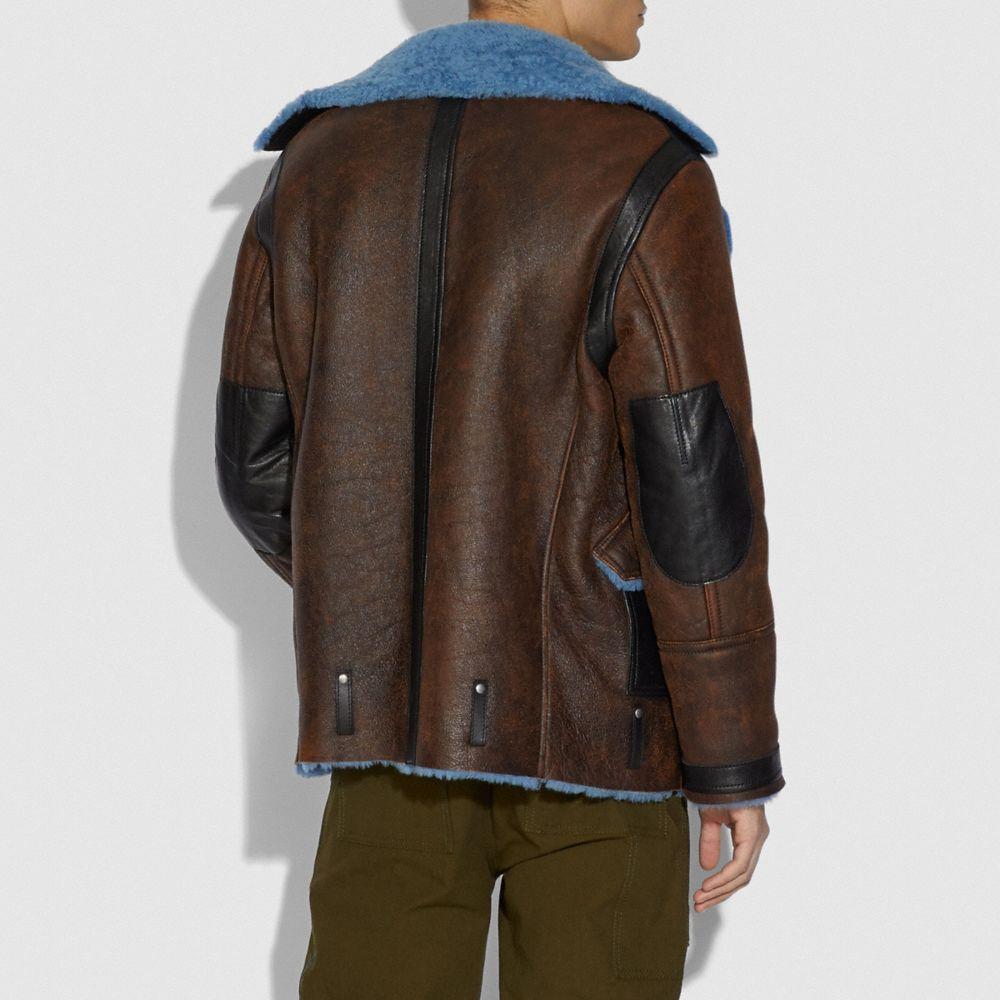 coach shearling aviator jacket