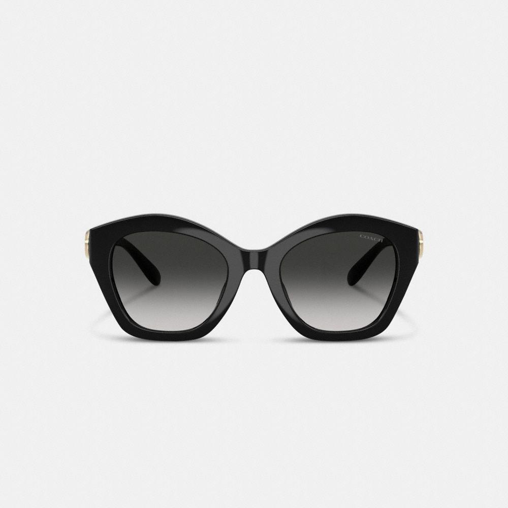 Maxi Sculpted C Oversized Geometric Sunglasses COACH® | Maxi Sculpted C Oversized Geometric Sunglasses main image 3