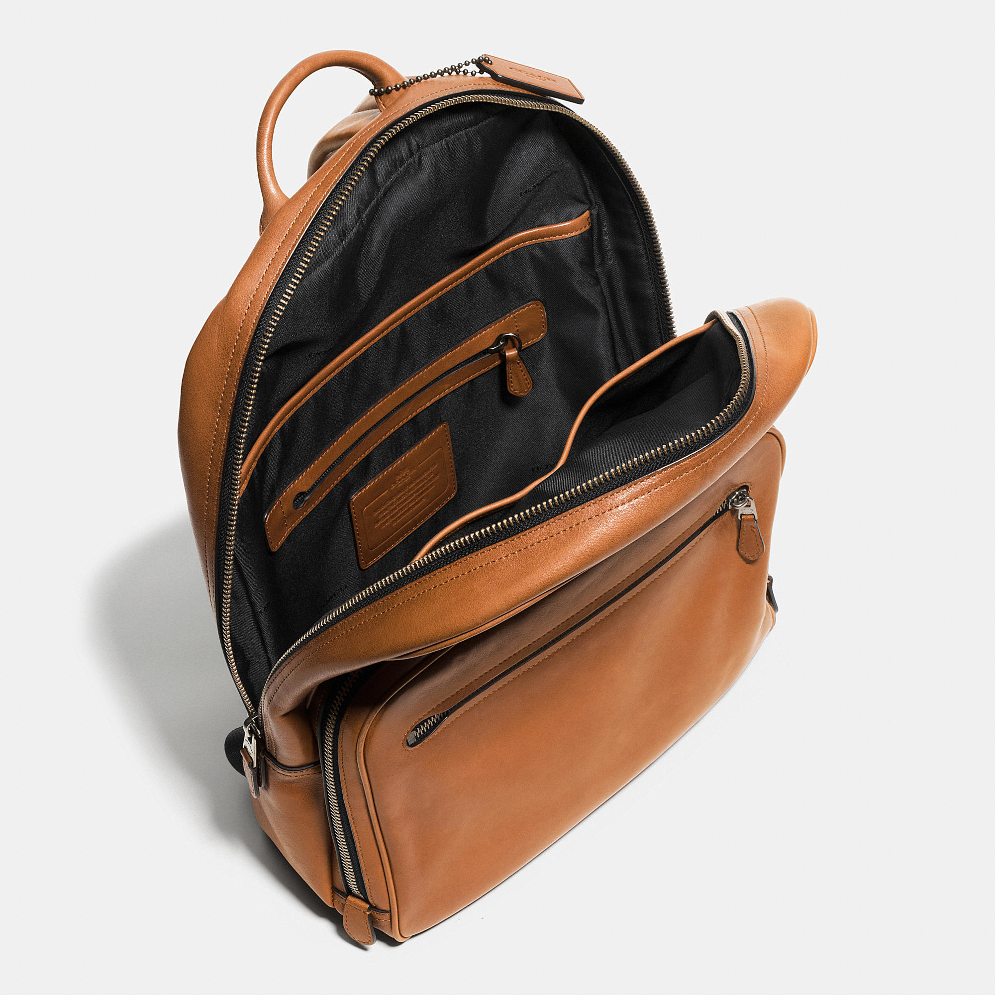 Coach Hudson Backpack In Sport Calf Leather in Brown for Men (SILVER/SADDLE) Lyst