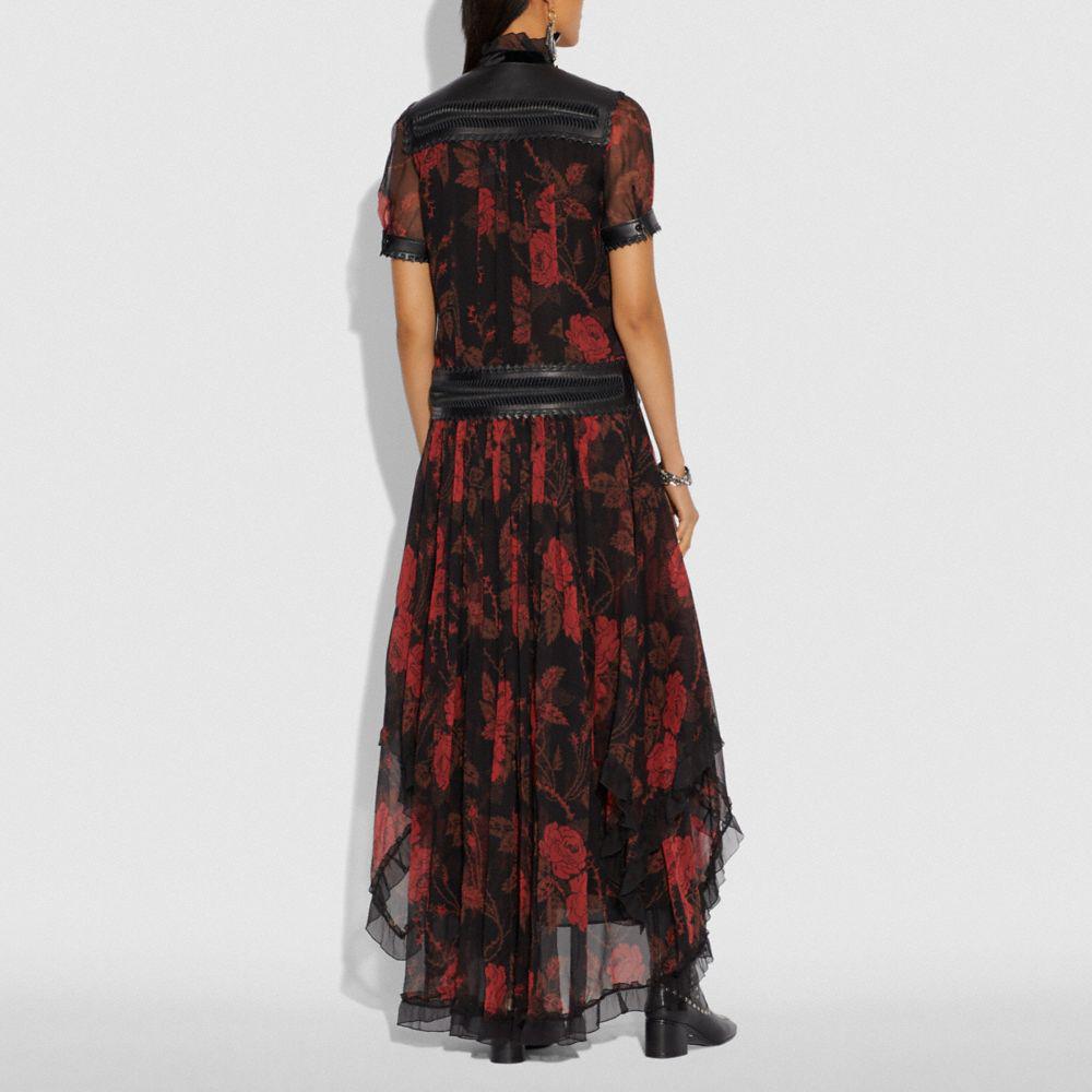 coach rose print dress