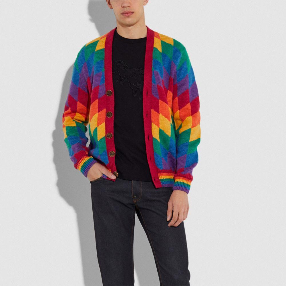 COACH Rainbow Cardigan for Men | Lyst