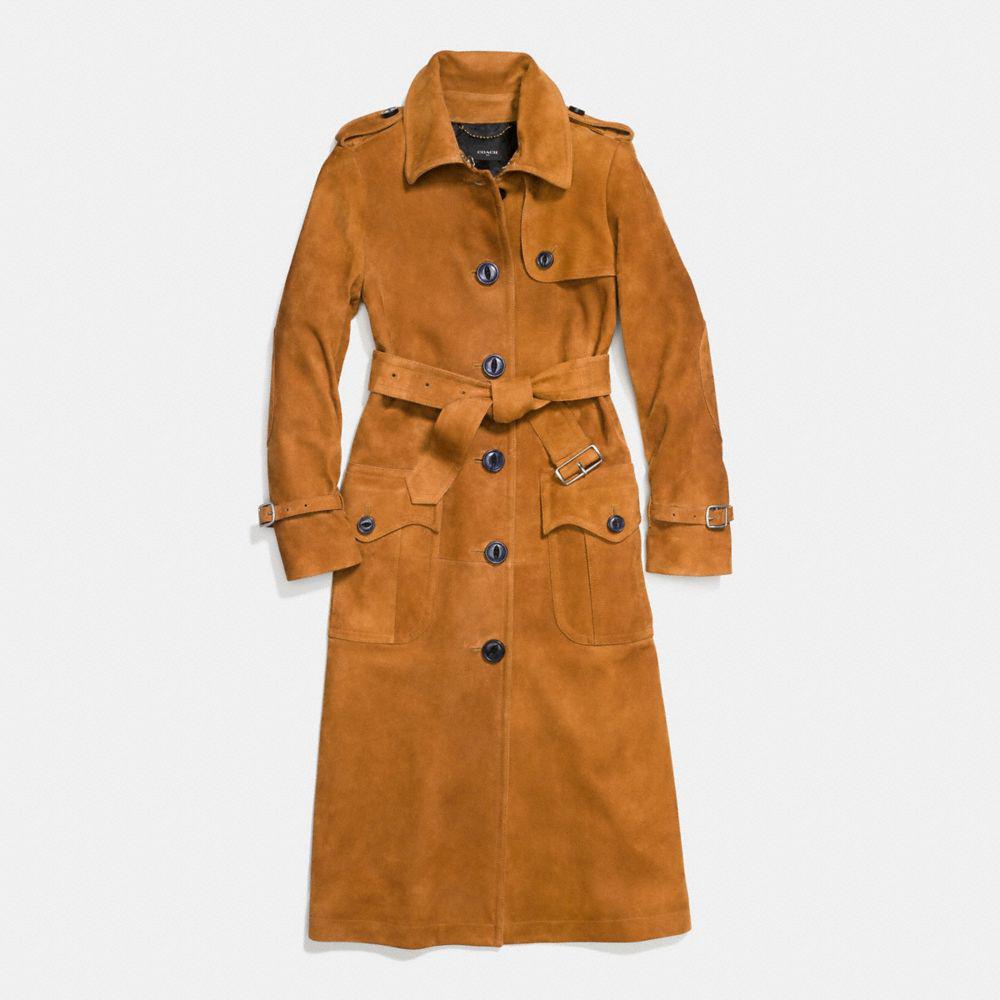 coach suede trench