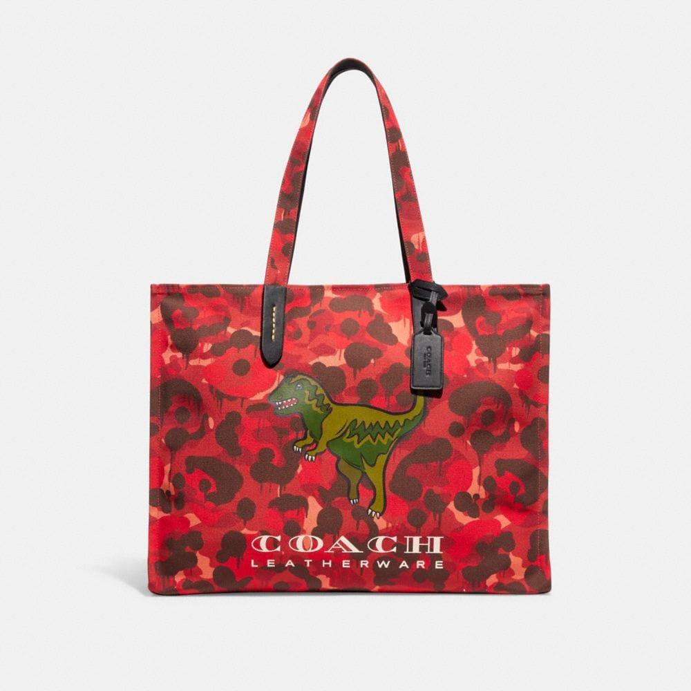 COACH 100 Percent Recycled Canvas Tote 42 With Camo Print And Rexy in Black  for Men | Lyst