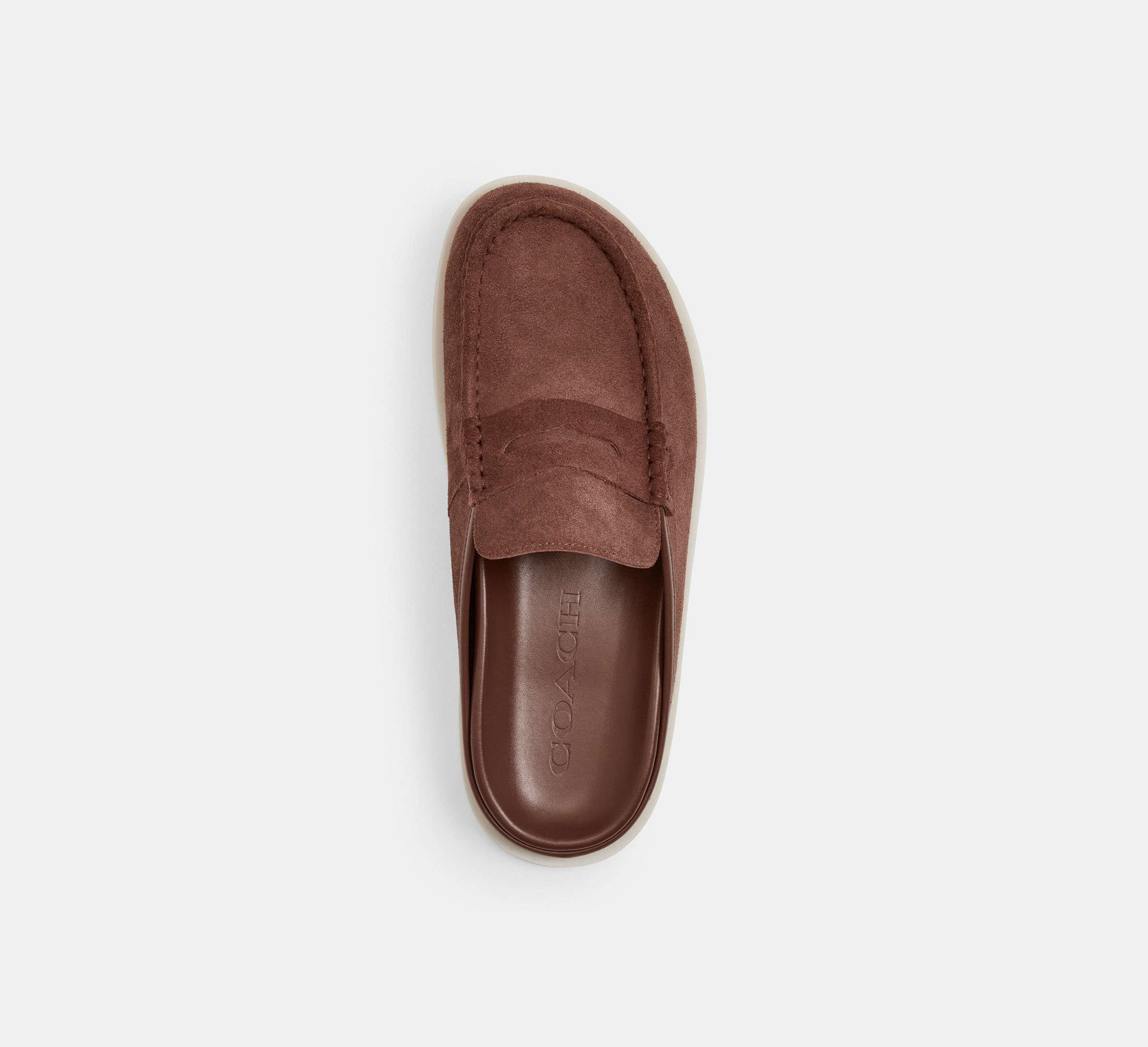 COACH Men’s Suede Loafer Mule- MEN’s US Size: 10D – Vintage Brown color⭐ Brown Loafer Suede Casual Shoes for Men for sale | eBay main image 2