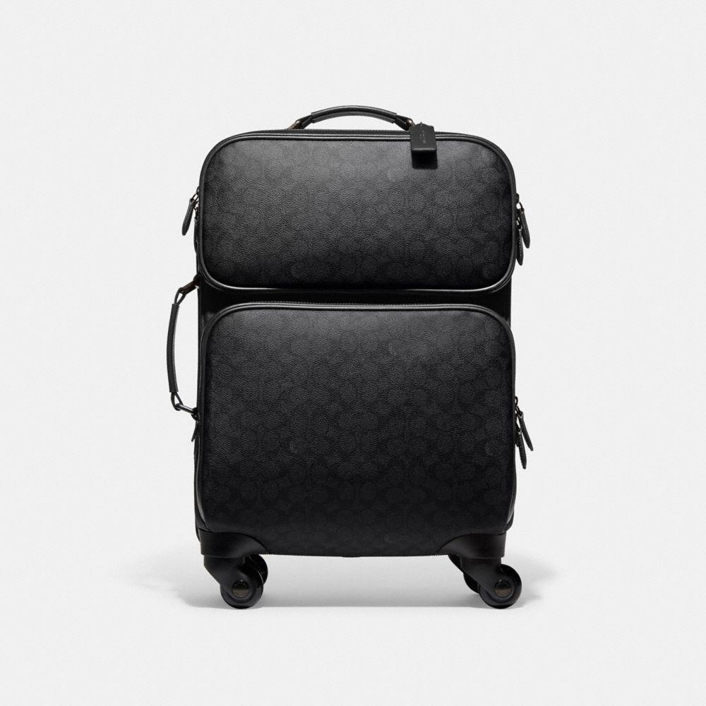 COACH Wheeled Carry On In Signature Canvas in Black for Men Lyst