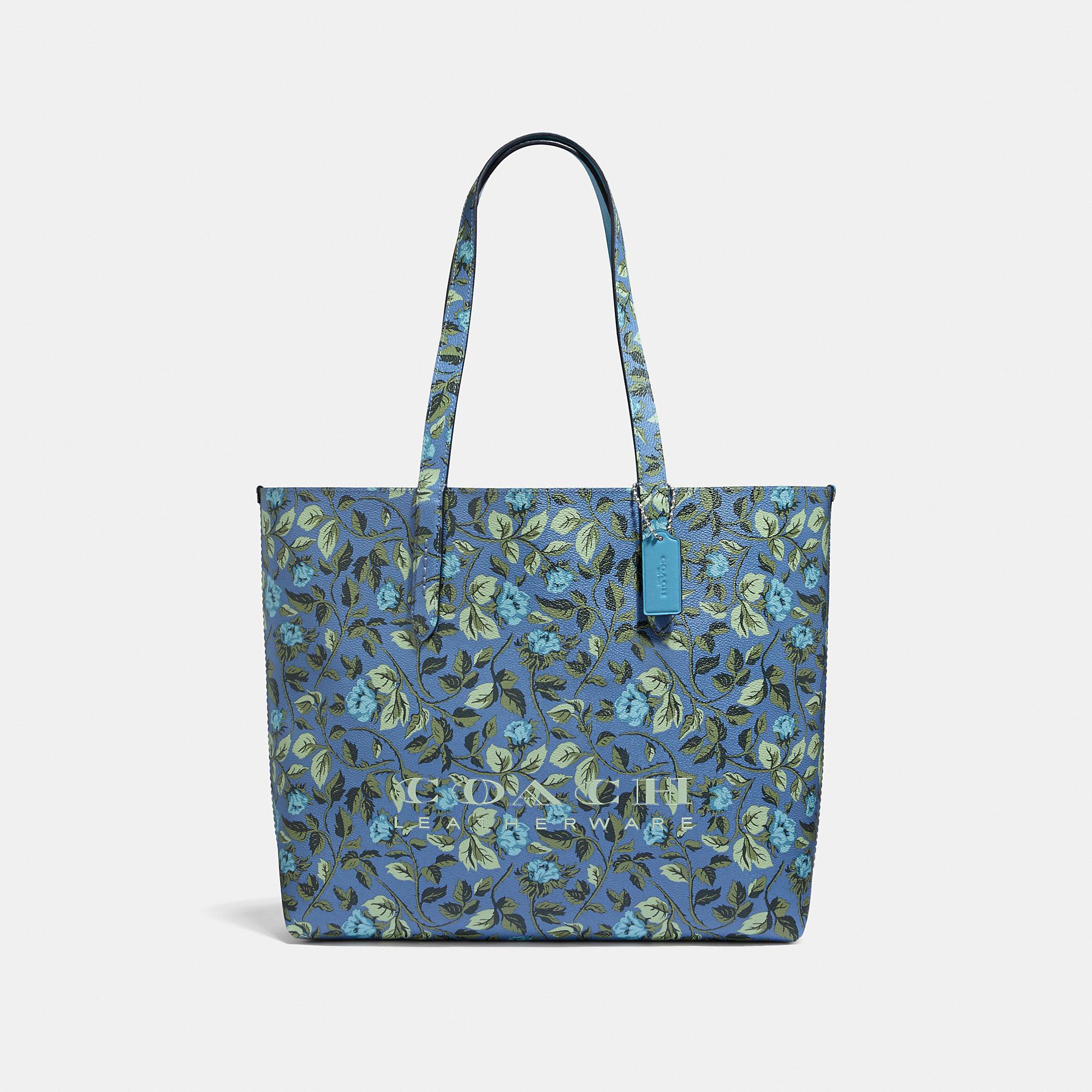coach floral highline tote