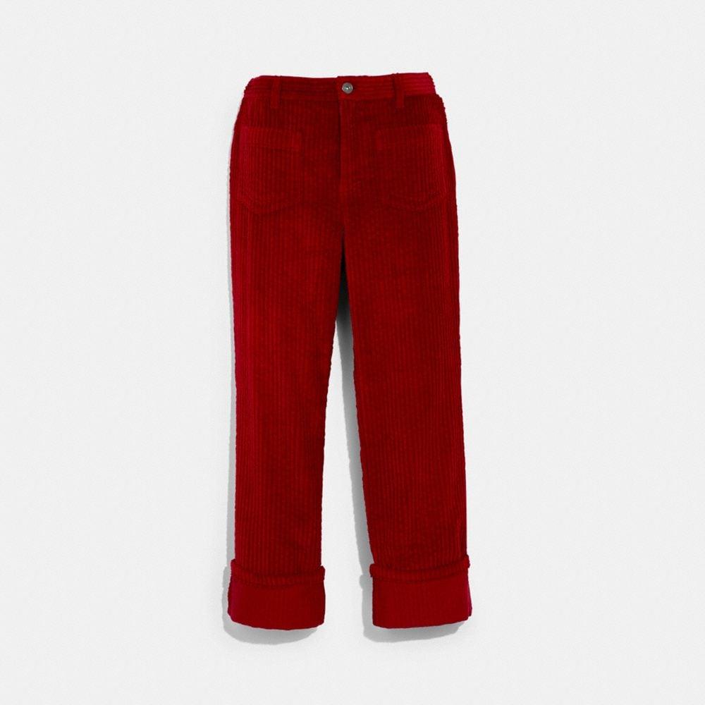 COACH Corduroy Pants in Red | Lyst
