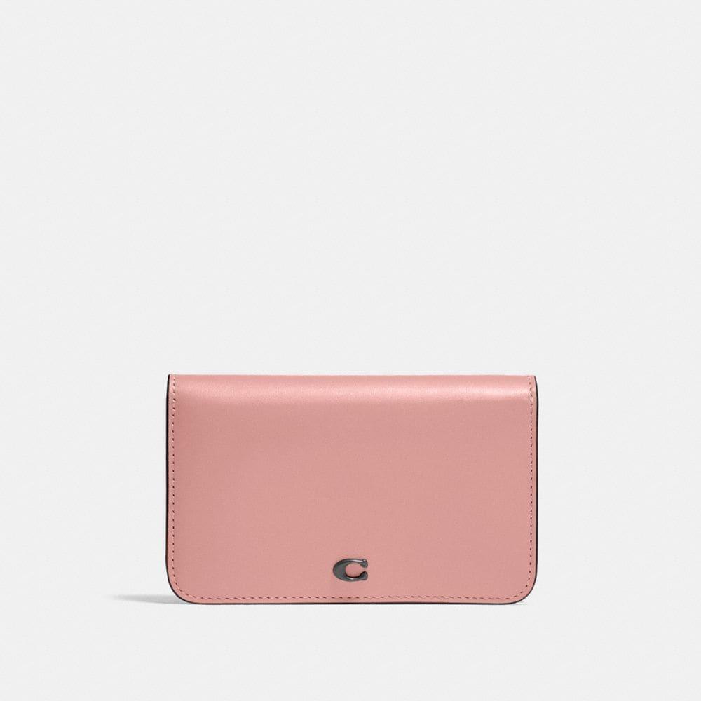 COACH Leather Slim Card Case in v5/Carnation (Pink) Lyst