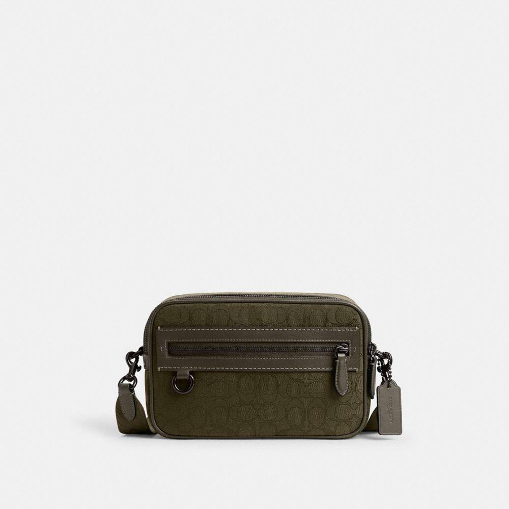 COACH Theo Camera Bag In Signature Jacquard in Green for Men | Lyst