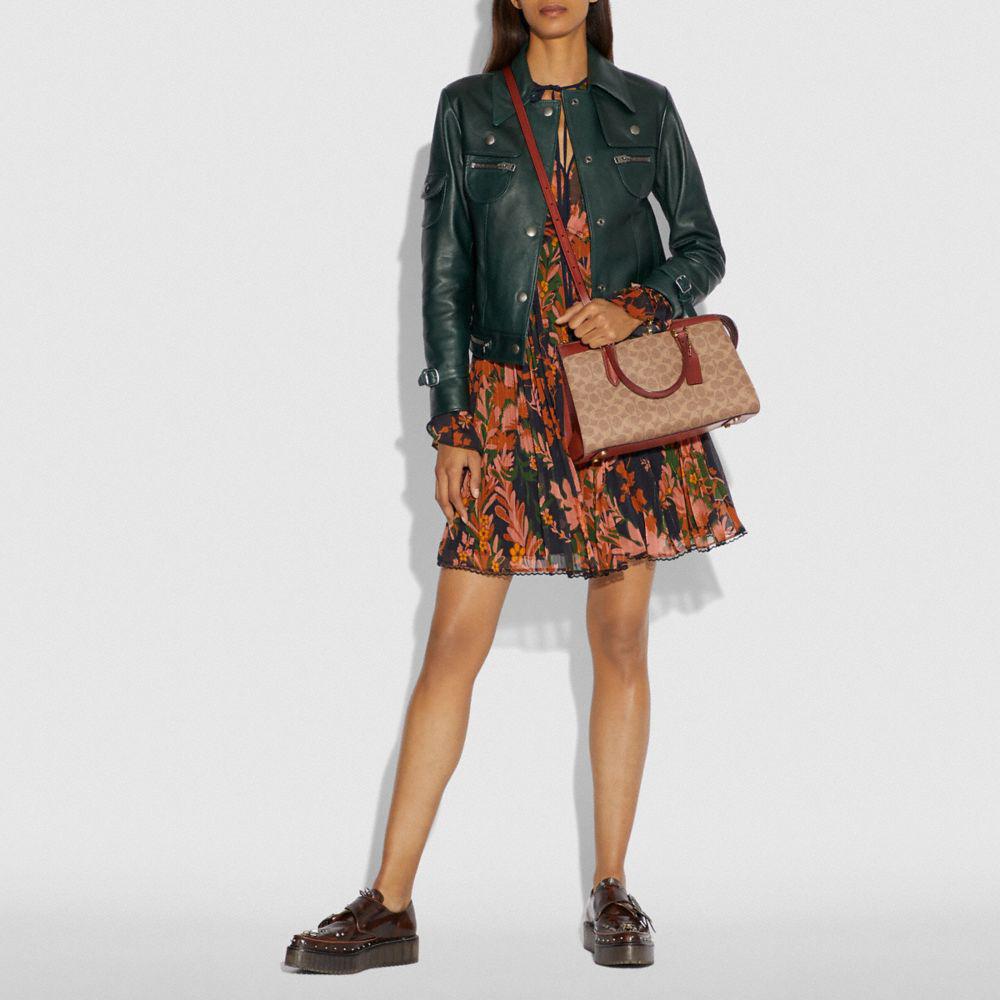 coach bond bag in signature jacquard