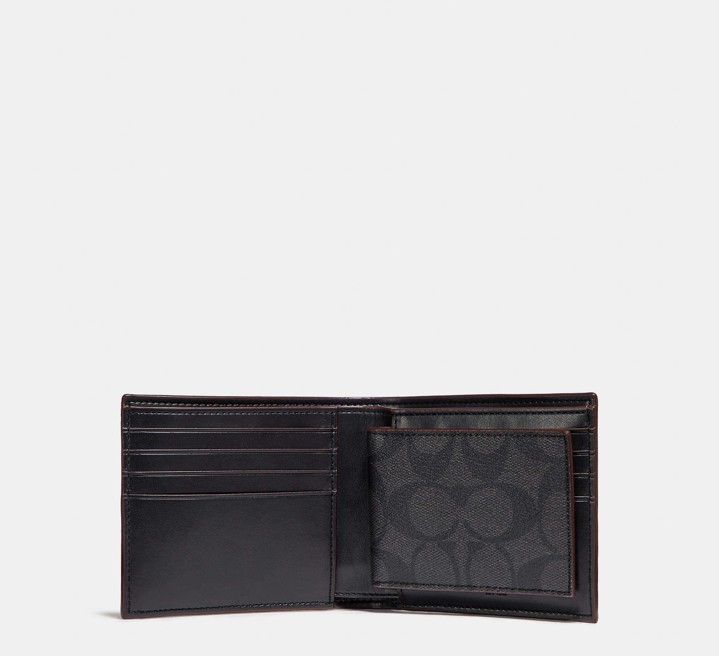 COACH 3 In 1 Wallet In Black Pvc for Men Lyst UK