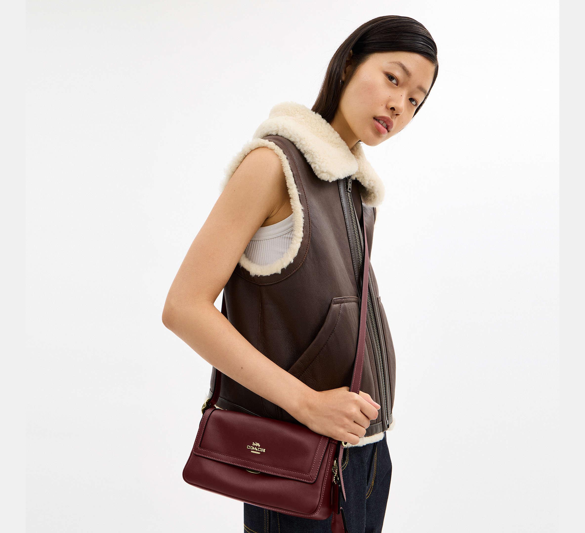 COACH Etta Small Flap Shoulder Bag in Black Lyst UK