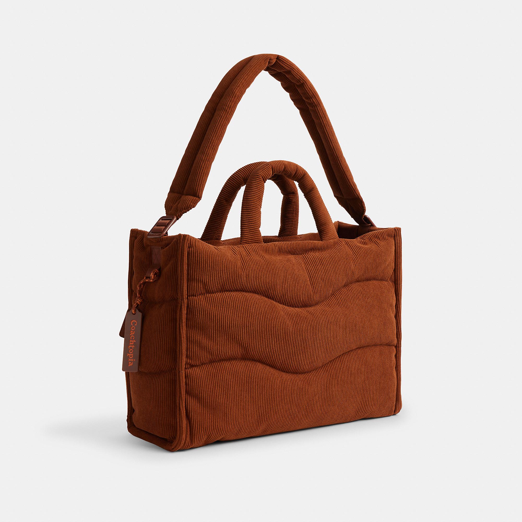 Coachtopia Loop Tote With Wavy Quilting in Brown | Lyst