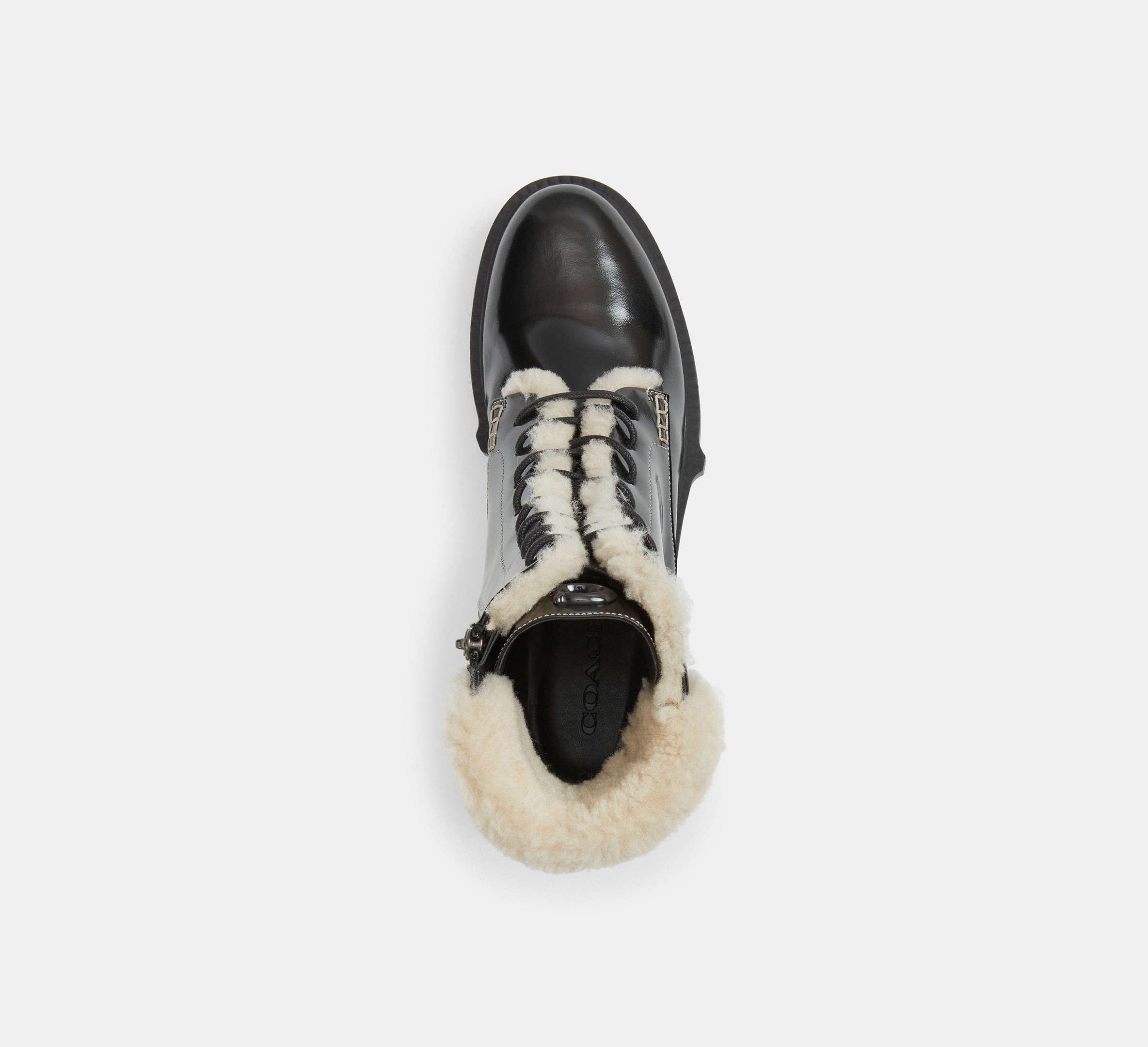 Coach leighton shearling boots hotsell